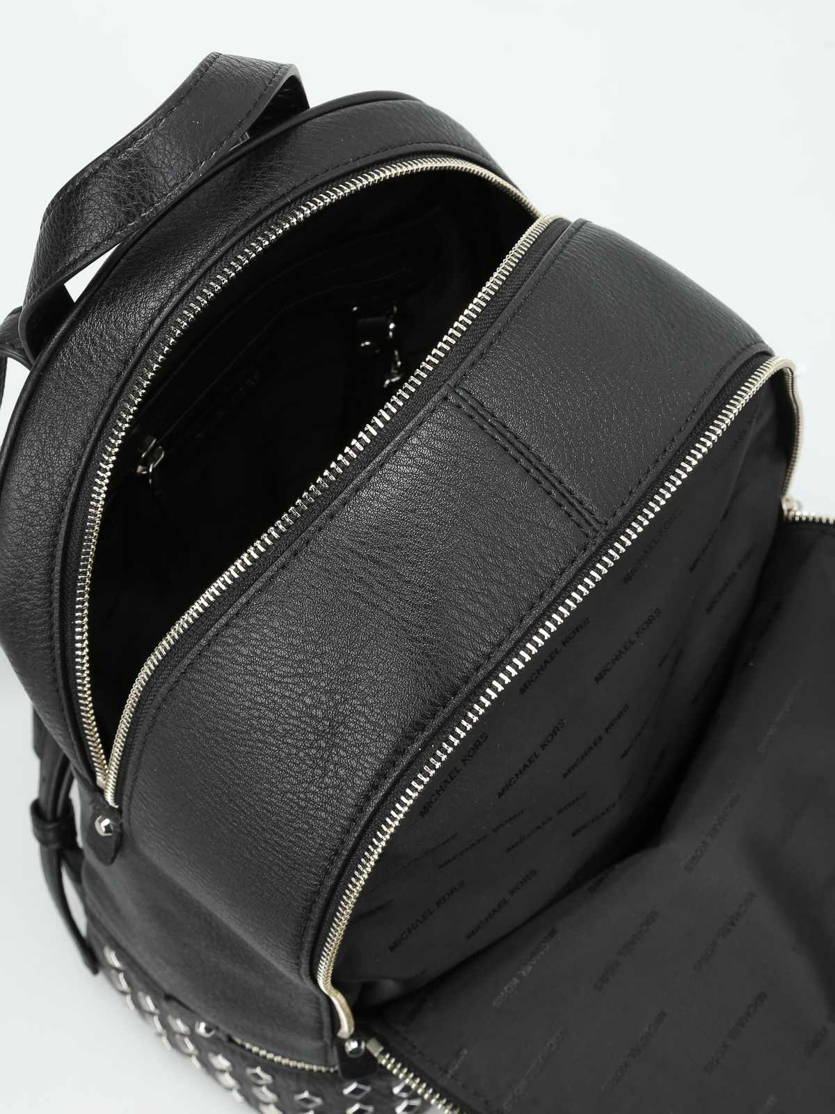 Backpacks Michael Kors - Rhea Zip medium studded black backpack