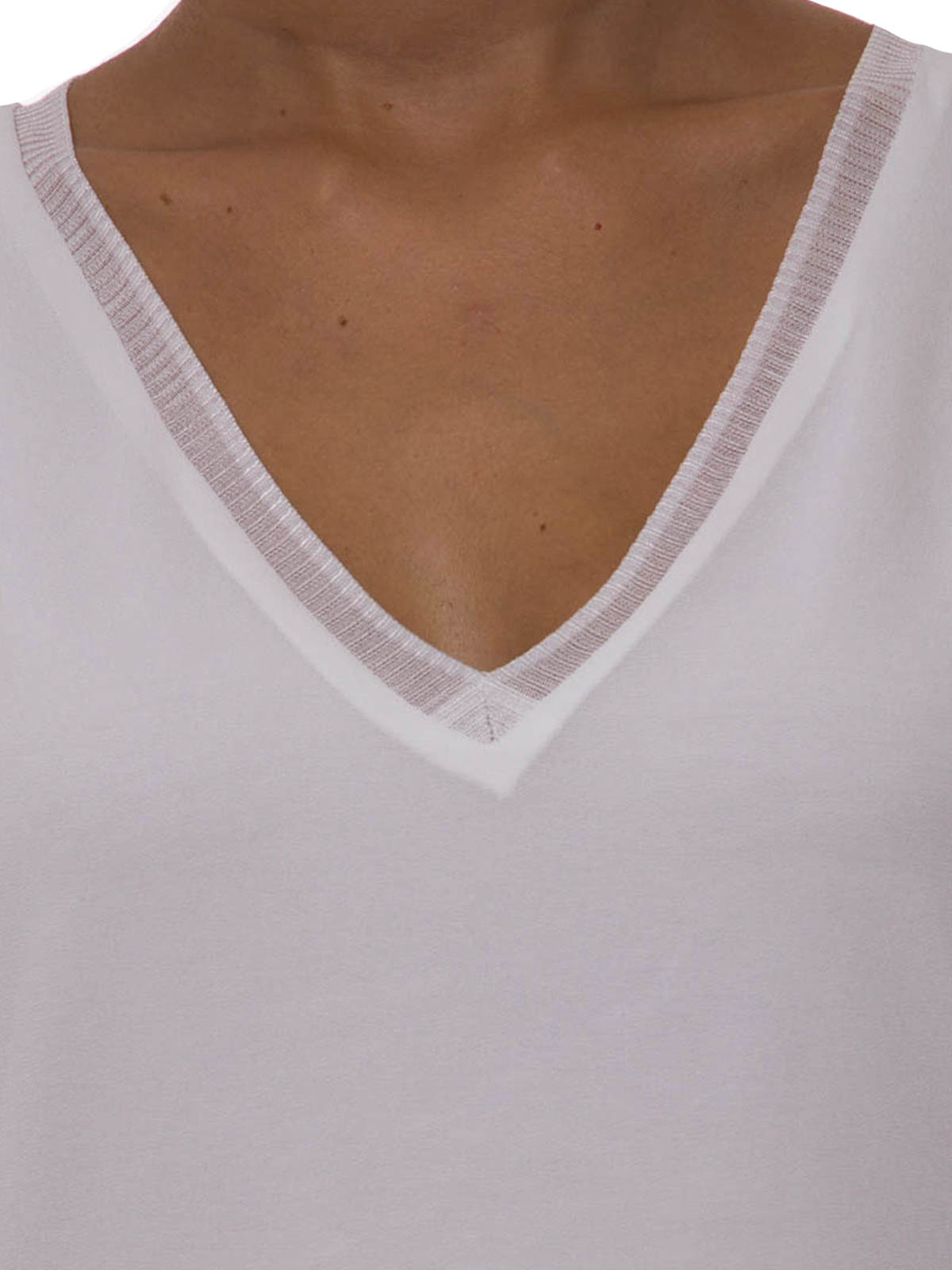 Michael Kors V-neck sleeveless top - White - Women|MU64KVF7R3100