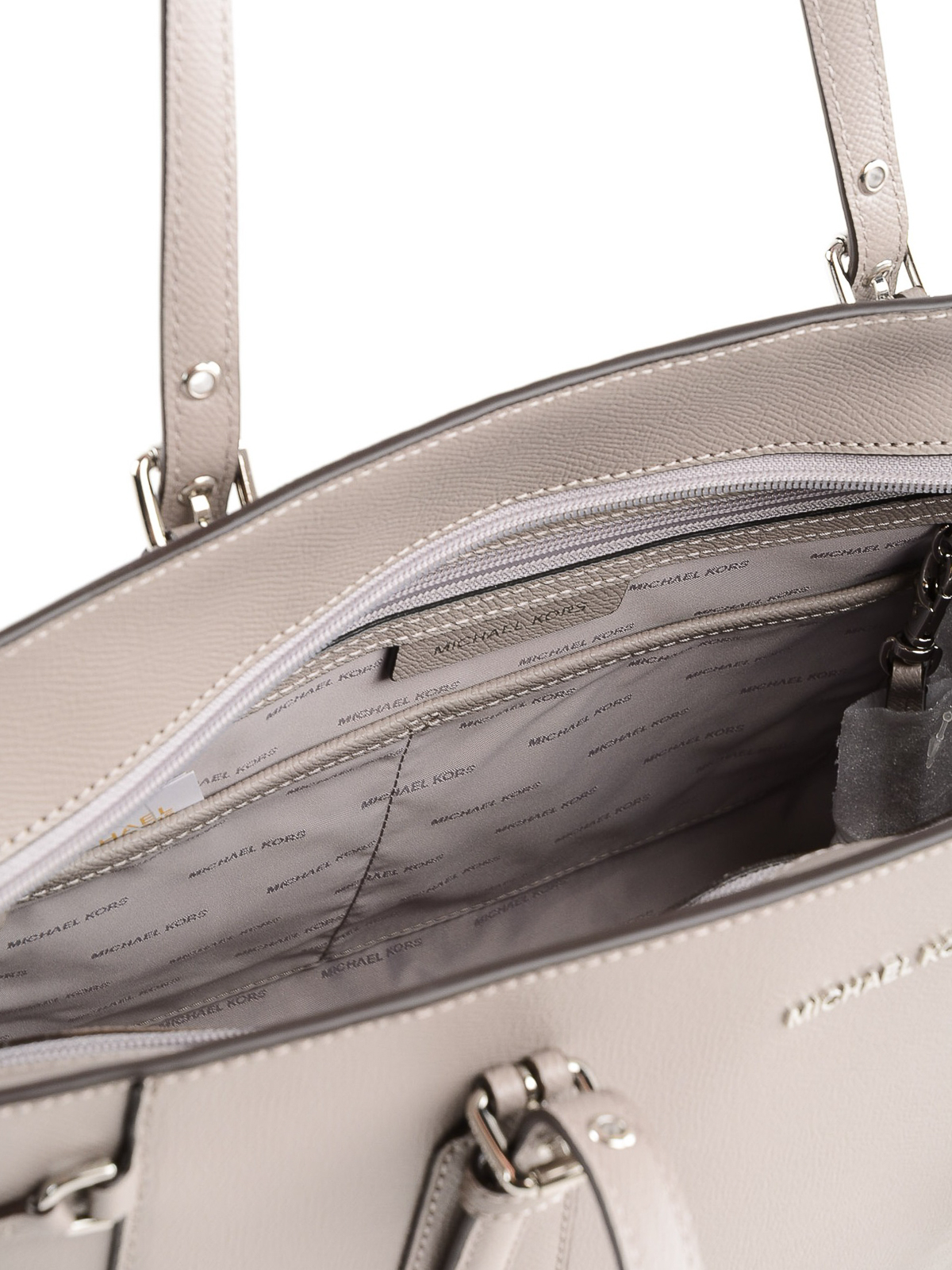 Totes bags Michael Kors - Voyager medium pearl grey leather tote -  30H7SV6T8L081