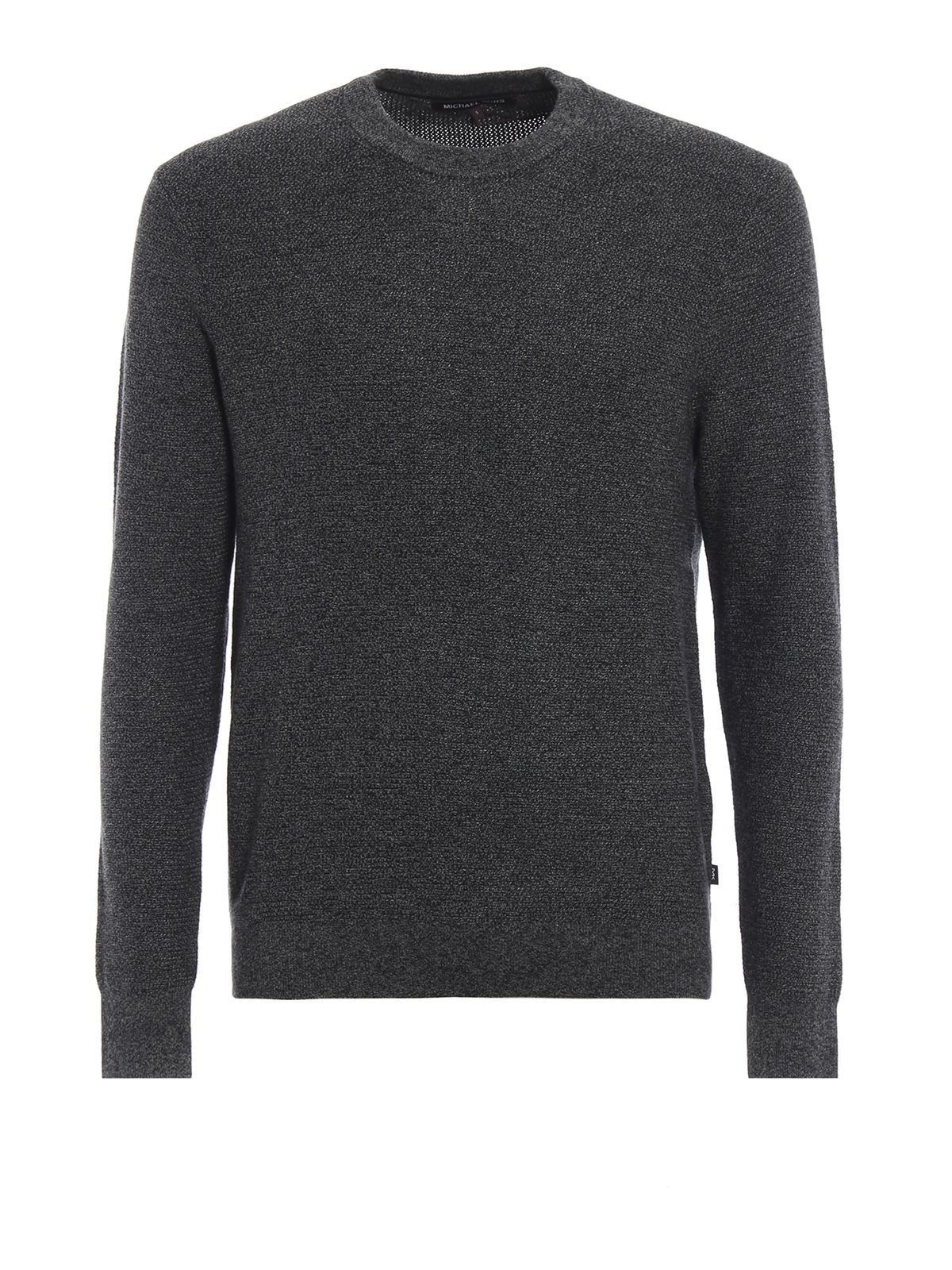 Michael Kors Ash Grey Soft Cotton And Wool Sweater In Dark Grey
