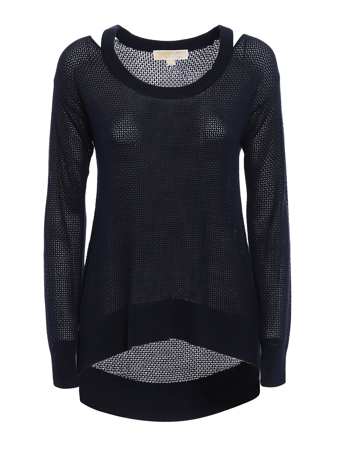 Michael Kors Cut Out Detail Sweater In Blue