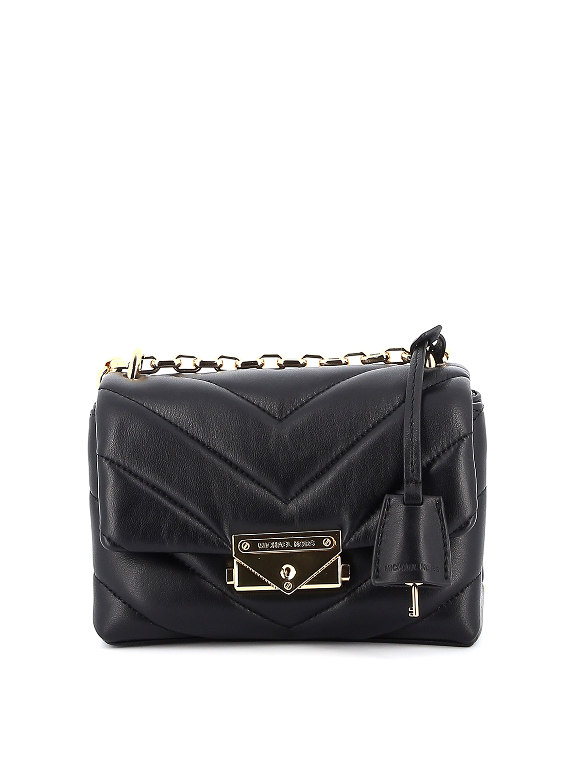 Michael Kors Cece Extra Small Shoulder Bag In Black Quilted Leather Black