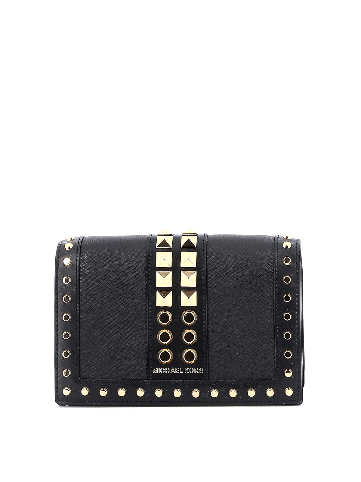 Michael Kors Black Studded Bag & cheapest Wallet Set