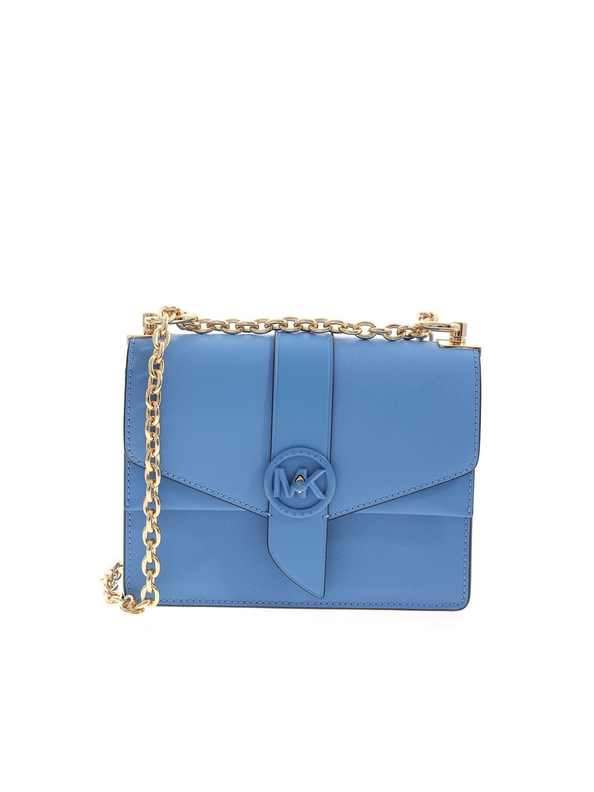 MICHAEL KORS Greenwich Crossbody Bag in Saffiano Leather Pacific