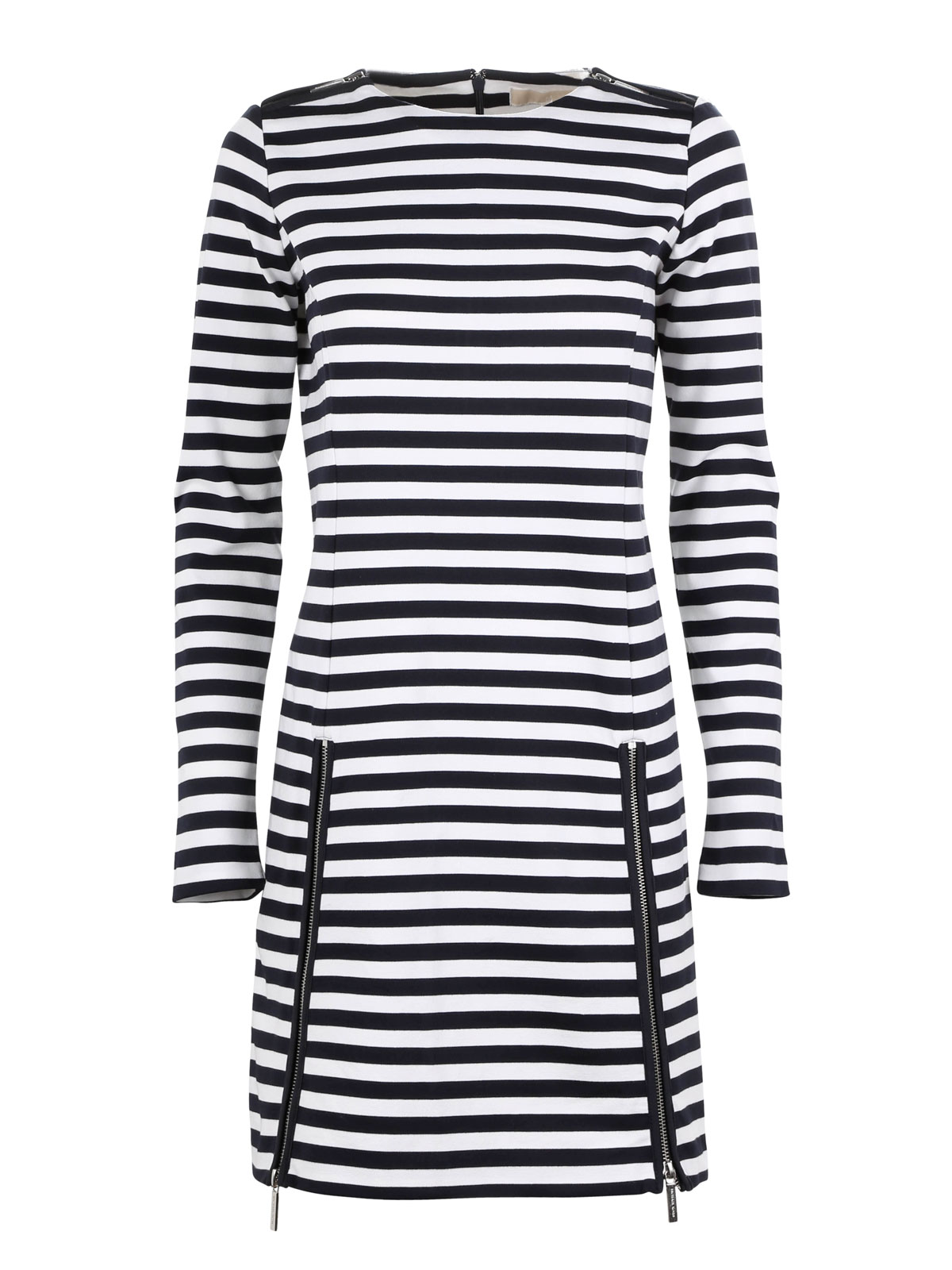 Michael Kors Striped dress with zip details - Women|MH58VV506H170