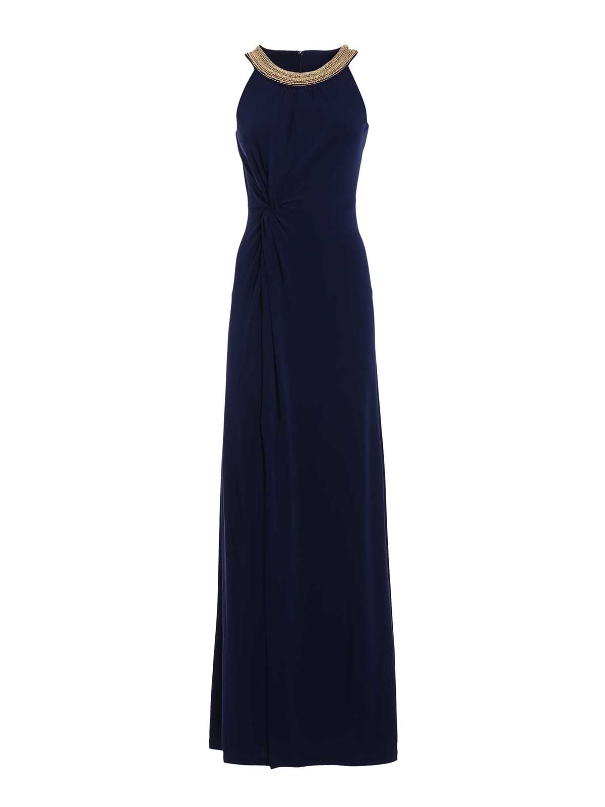 MICHAEL KORS Womens TieDyed Blue Slip On Spaghetti Strap Maxi Dress 125   WallBuilders