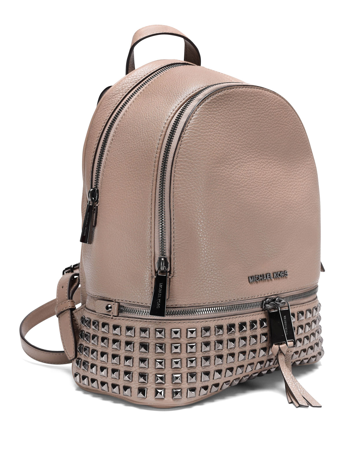 Rhea Medium Studded Pebbled Leather Backpack