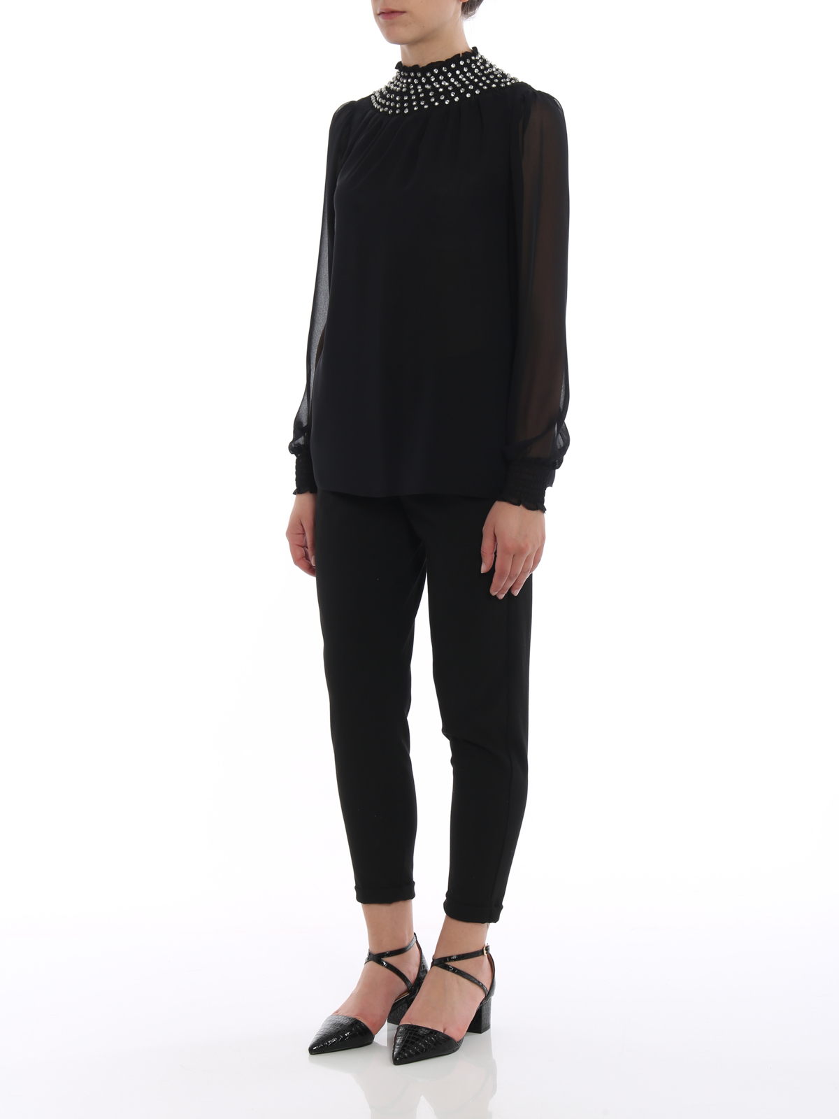 Michael kors embellished blouse sales