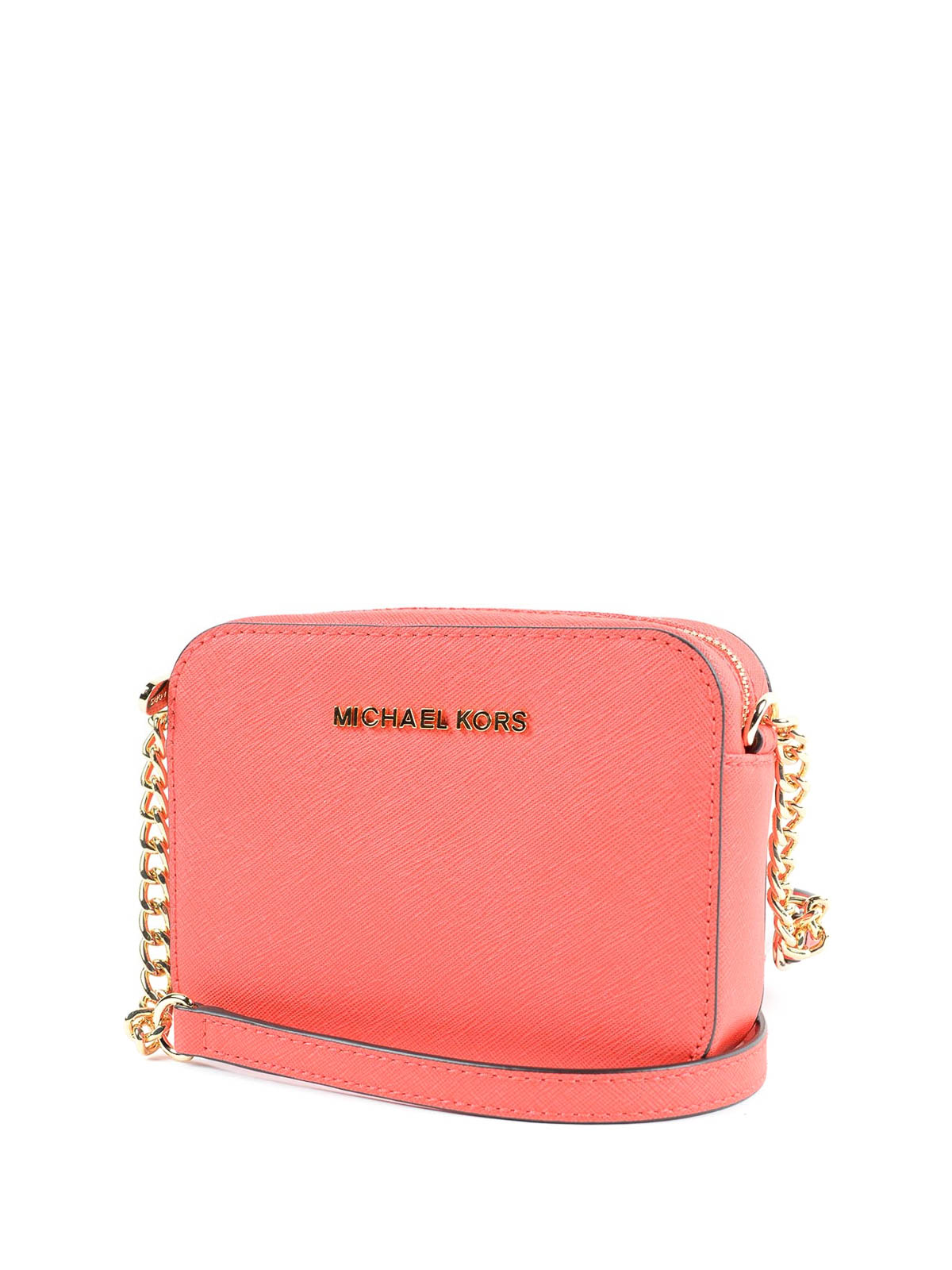 MICHAEL Michael Kors Jet Set Travel Mini Cross-Body Bag in Red