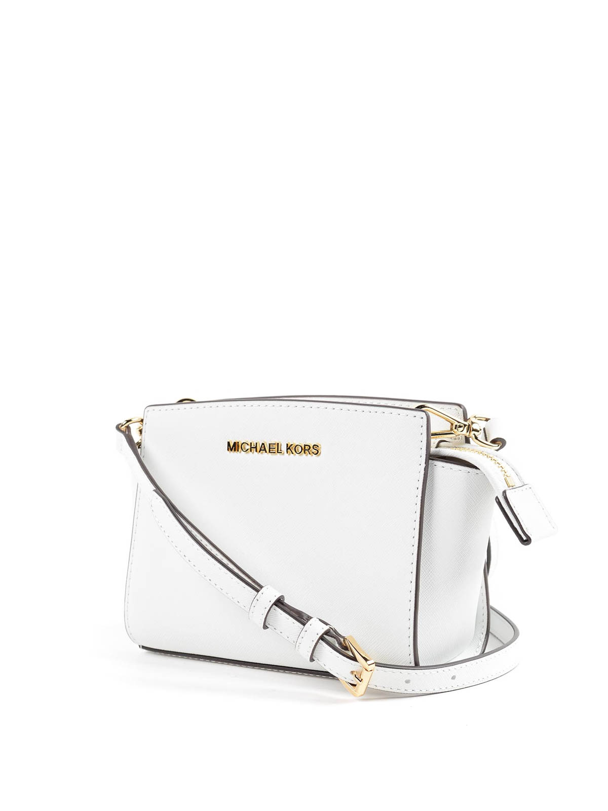 MICHAEL Michael Kors Selma Mini Saffiano Leather Crossbody Bag (Ballet) :  : Shoes & Handbags