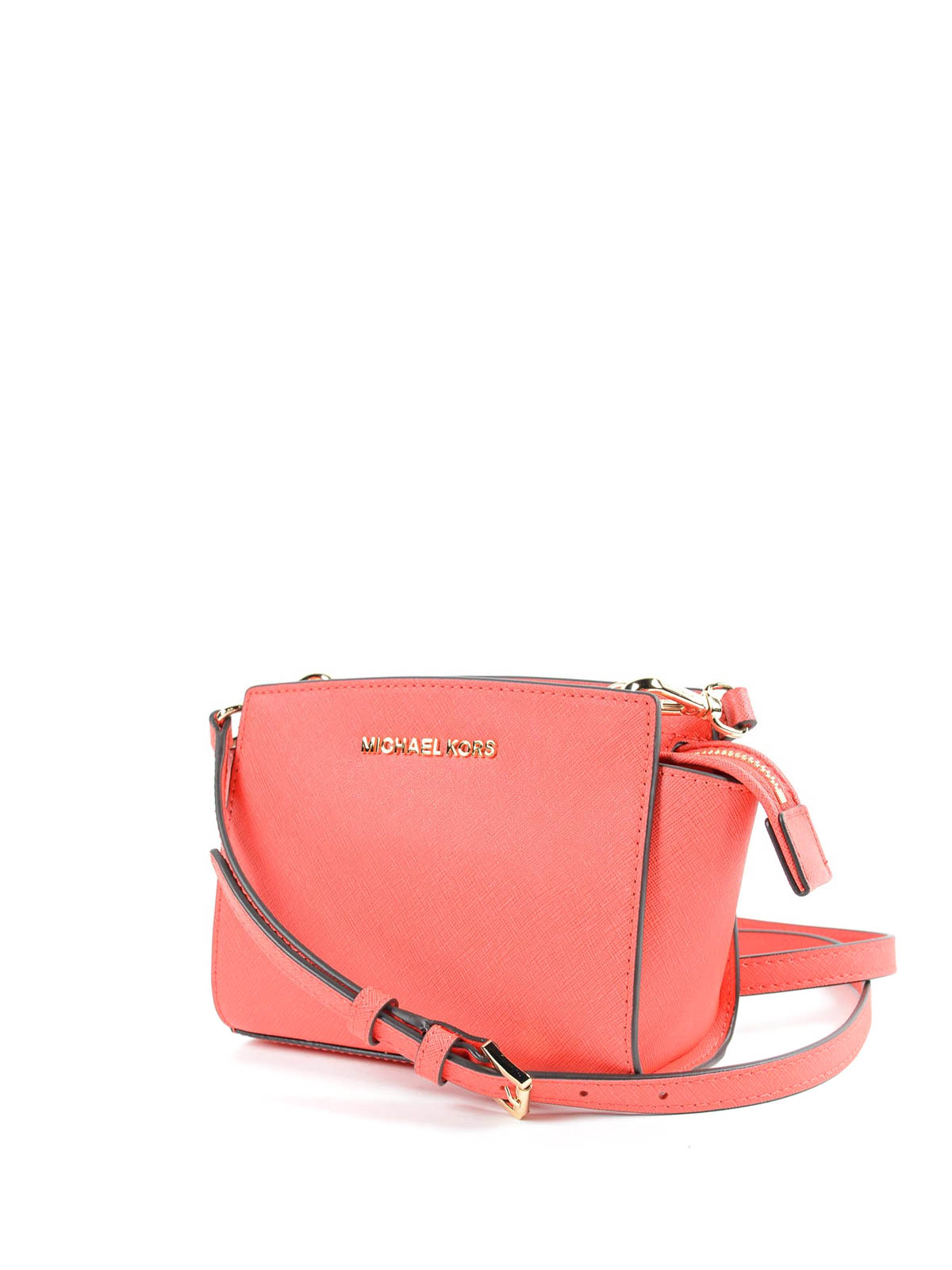 MICHAEL Michael Kors Selma Mini Saffiano Leather Crossbody Bag (Ballet) :  : Shoes & Handbags