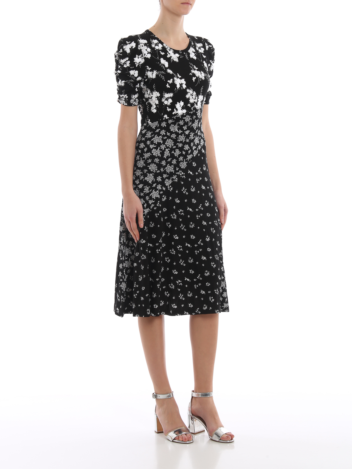 Michael Kors Floral jersey dress with applications MS98YM6AYY048