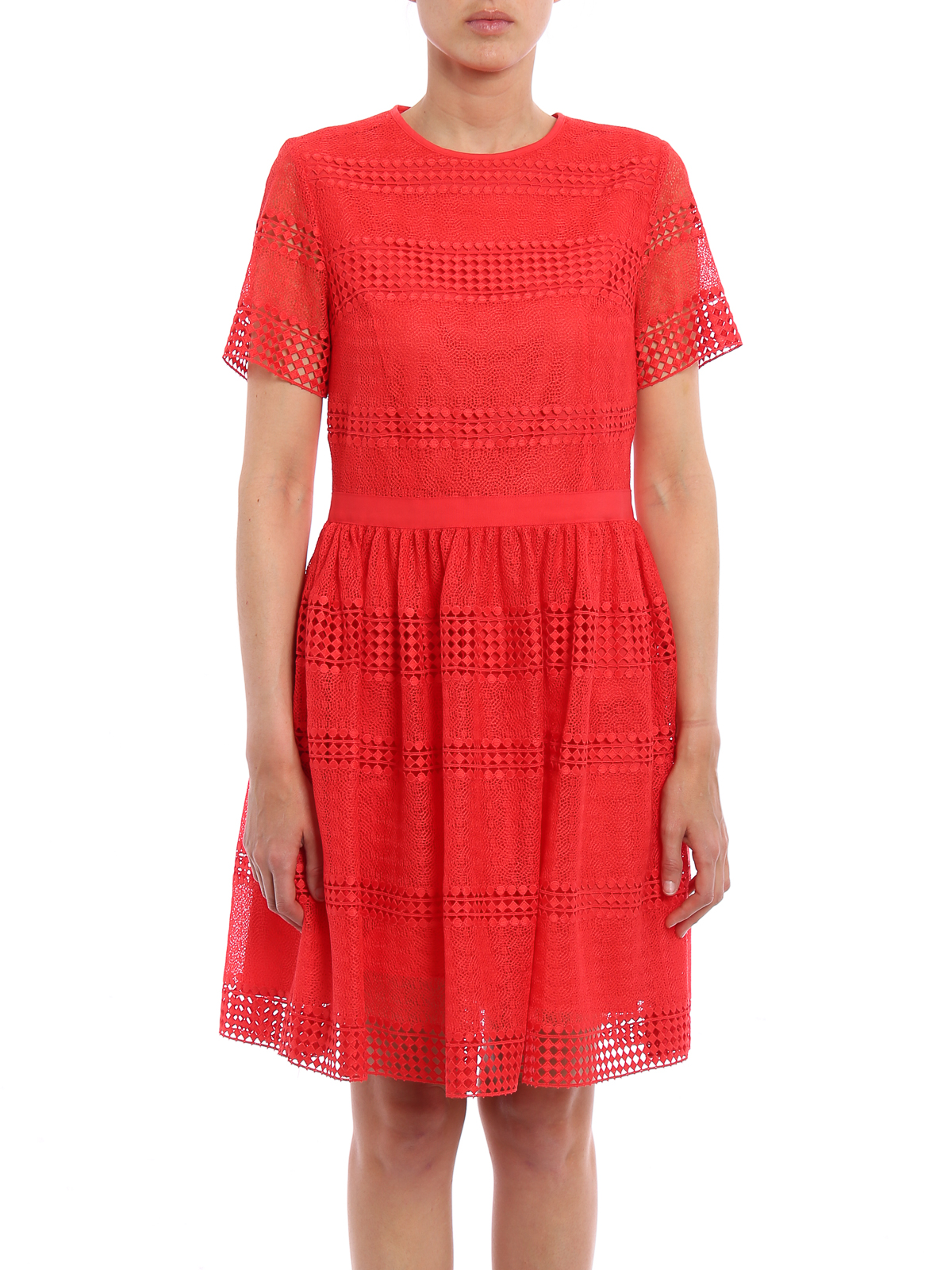 michael kors red lace dress Michael Kors Collection