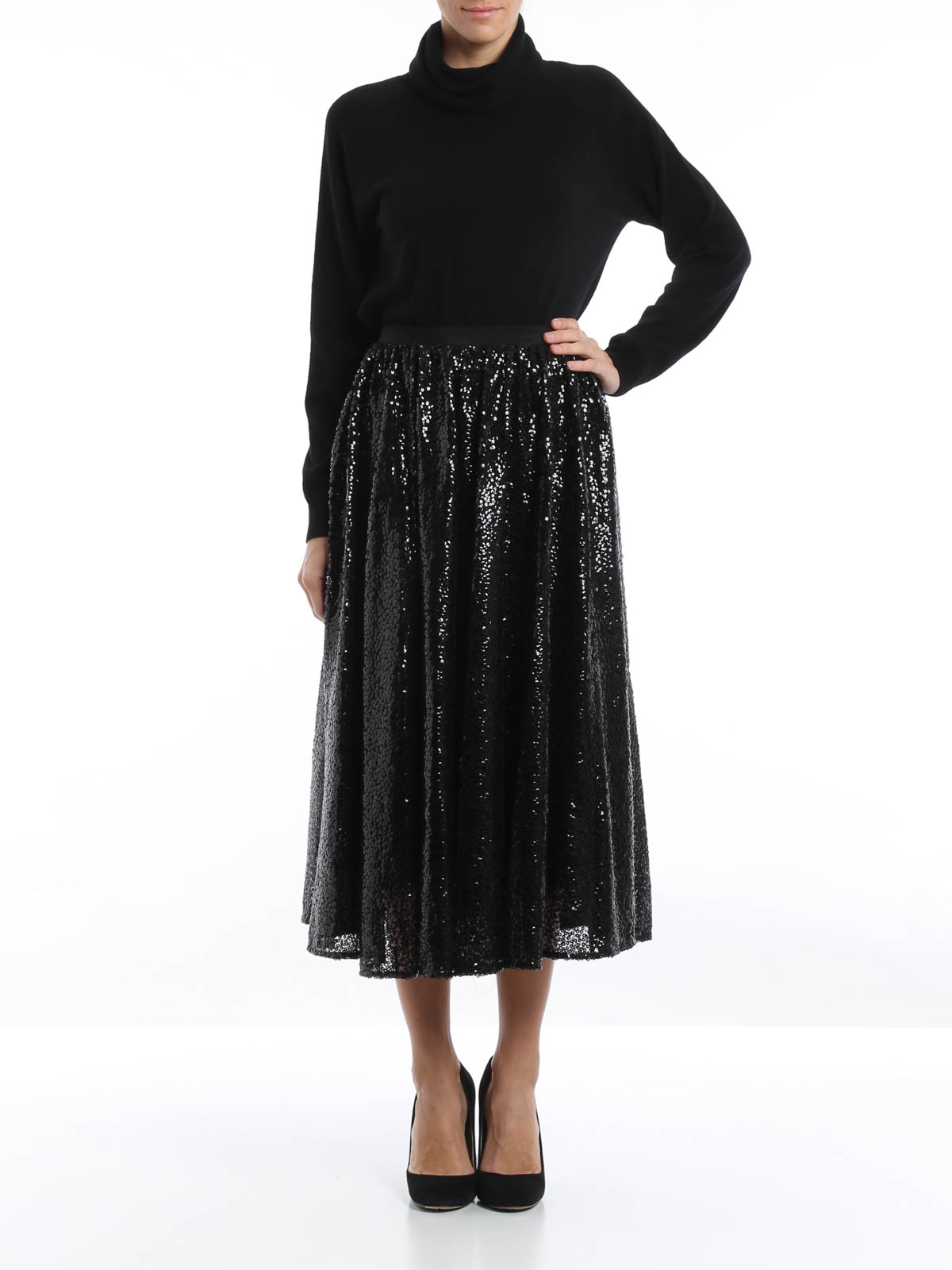 Michael kors 2025 black sequin skirt