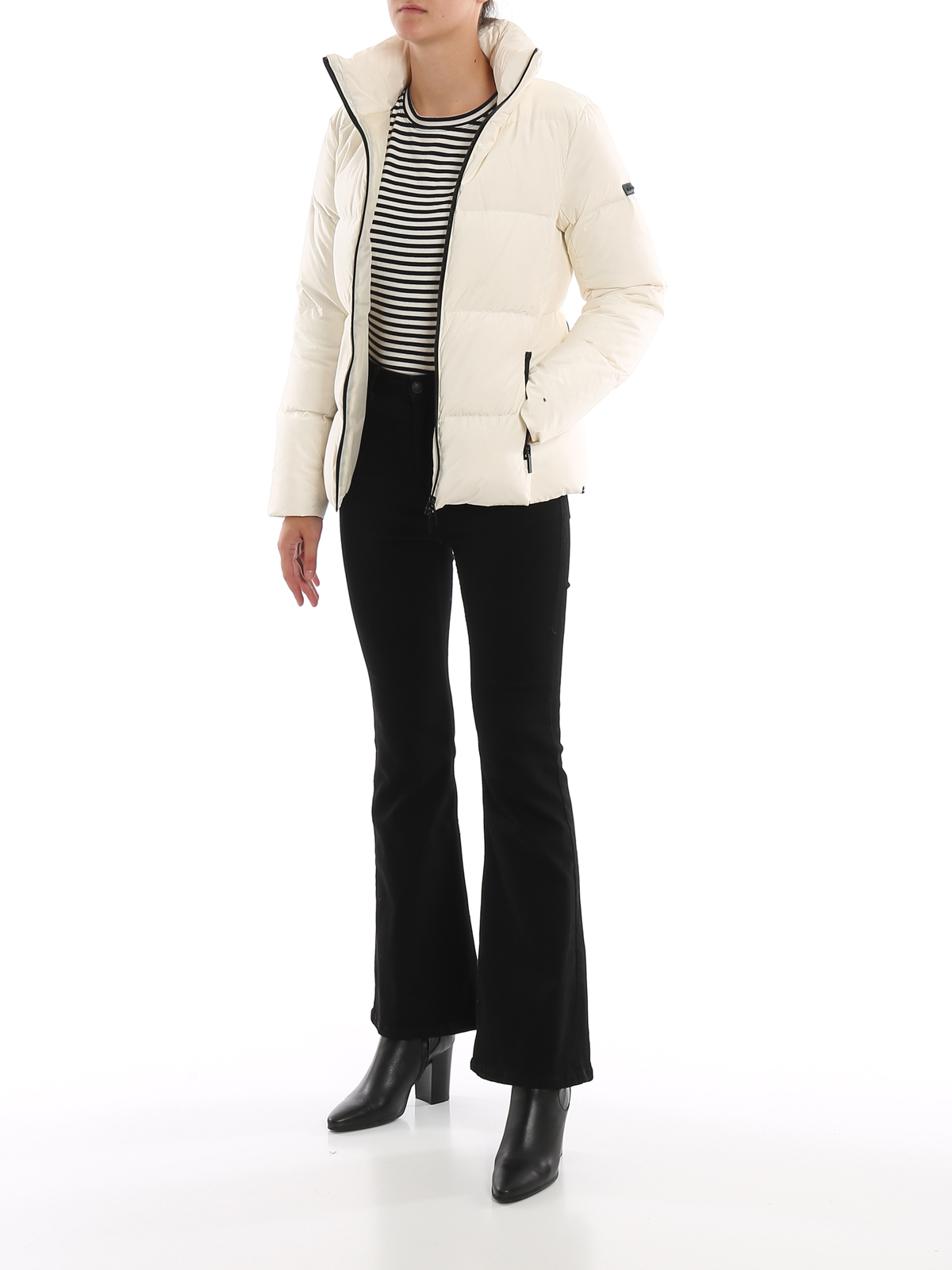 Michael kors white on sale belted puffer jacket