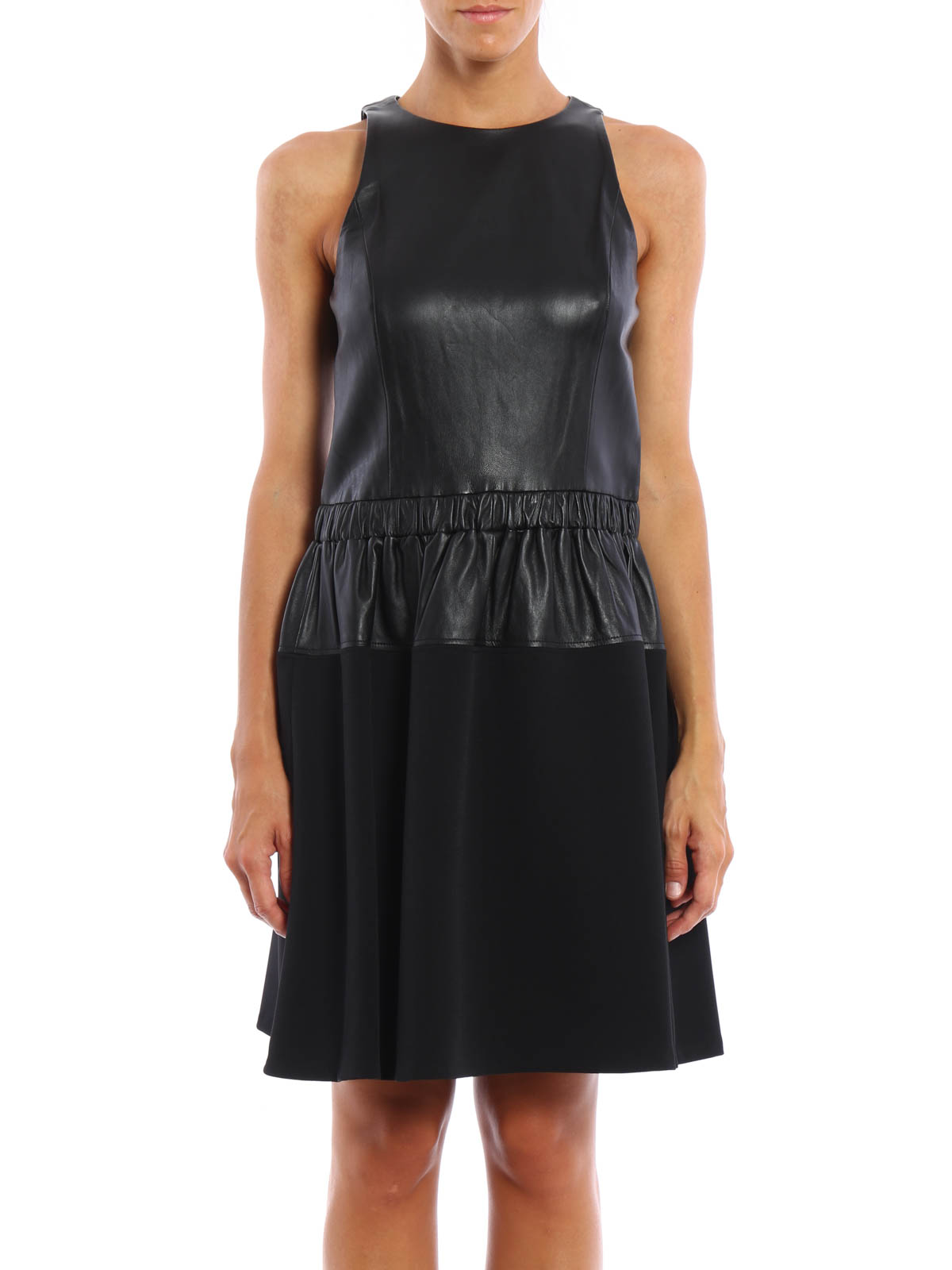 green emerald velvet dress Michael Kors Women's Leather Short Sleve Mini Dress, Deep Mulberry, 2 at  Amazon Women's Clothing store main image 0