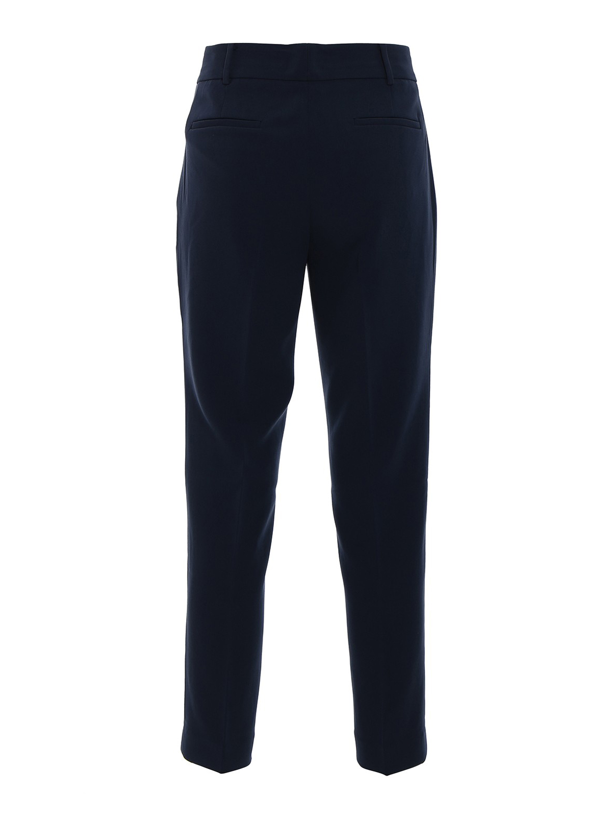 Shop Michael Kors Slim Crop Trousers In Dark Blue