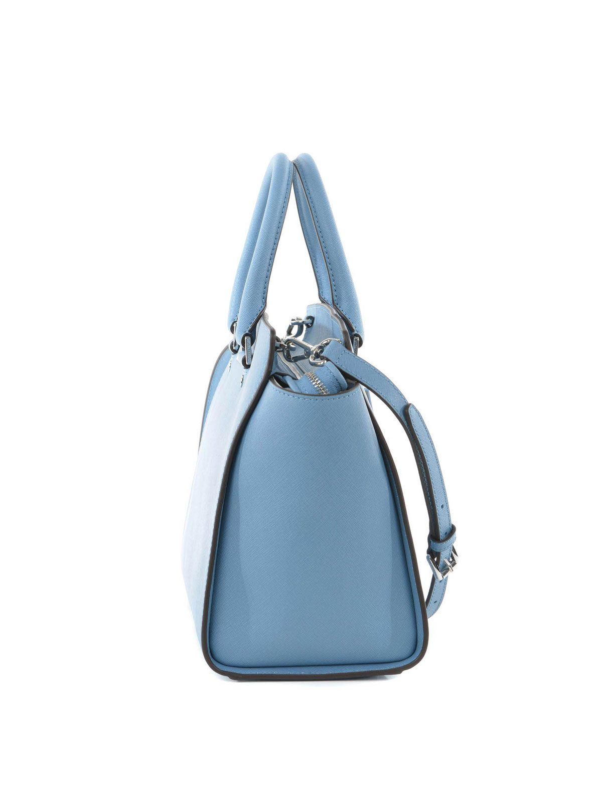 Michael Kors Selma Large Saffiano Satchel Bag, Heritage Blue