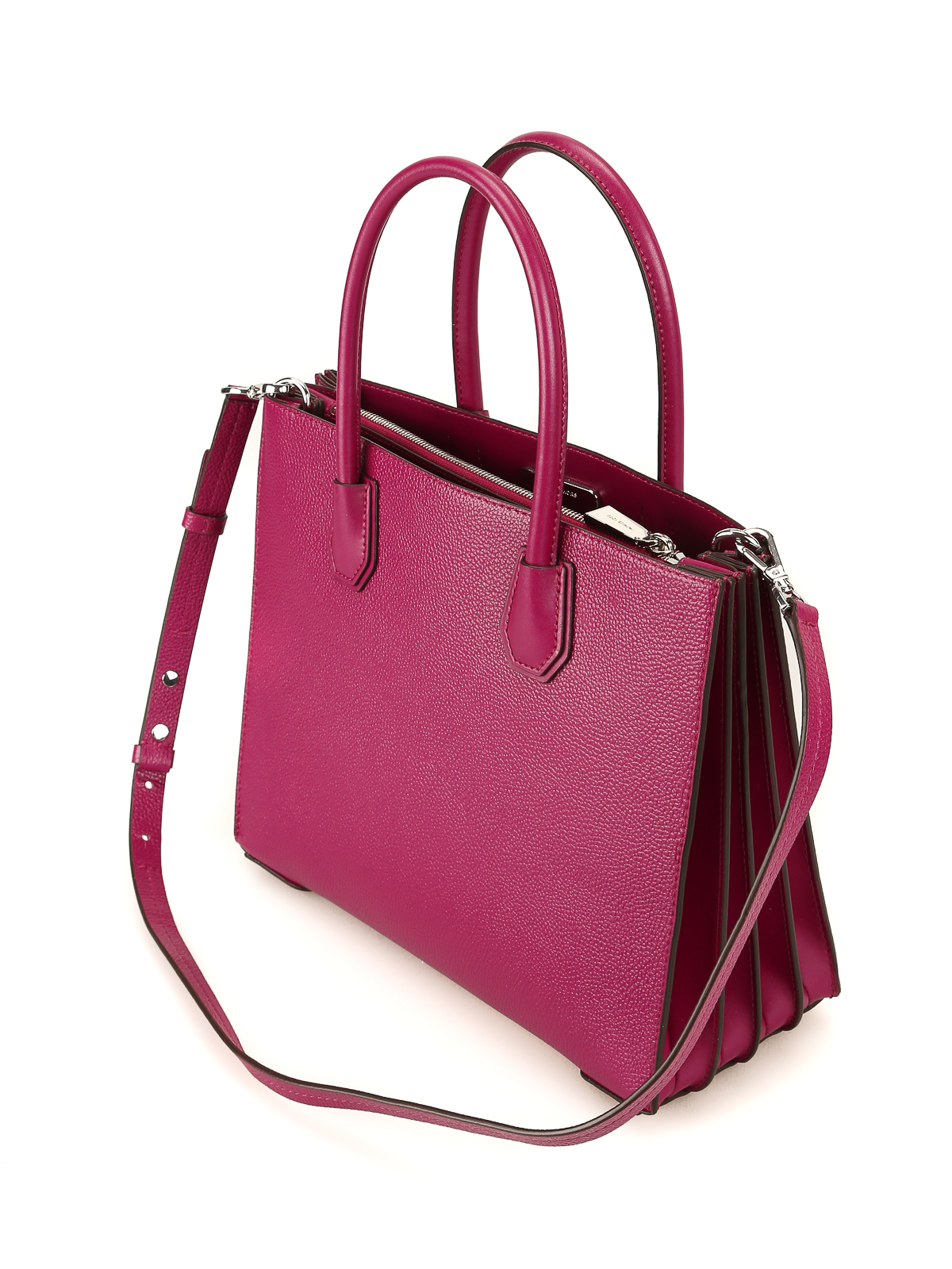 Michael Kors Handbag Mercer Accordion Large Pebbled Leather Soft Pink Tote  Bag