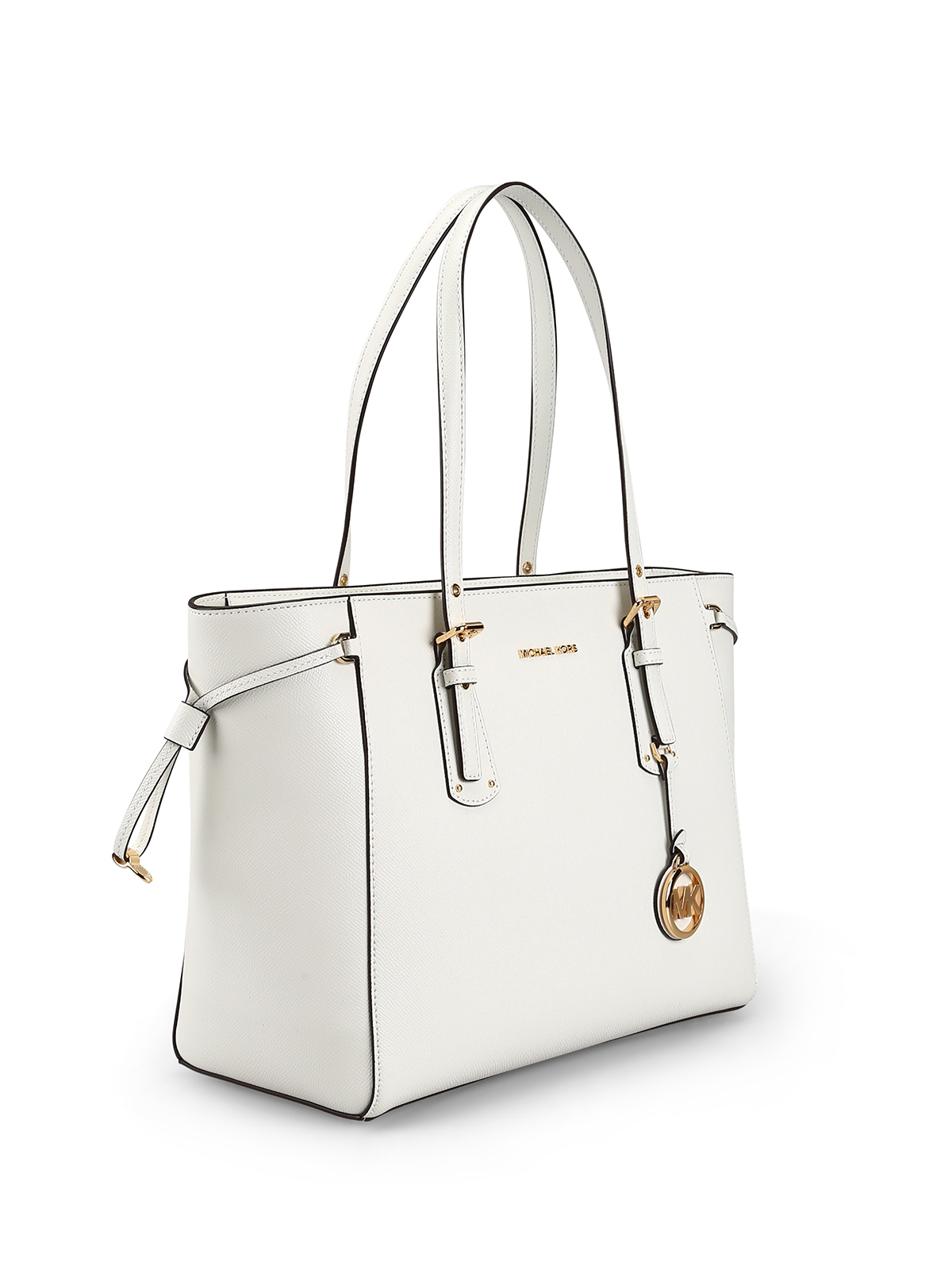 Totes bags Michael Kors - Voyager white leather medium tote - 30H7GV6T8L085