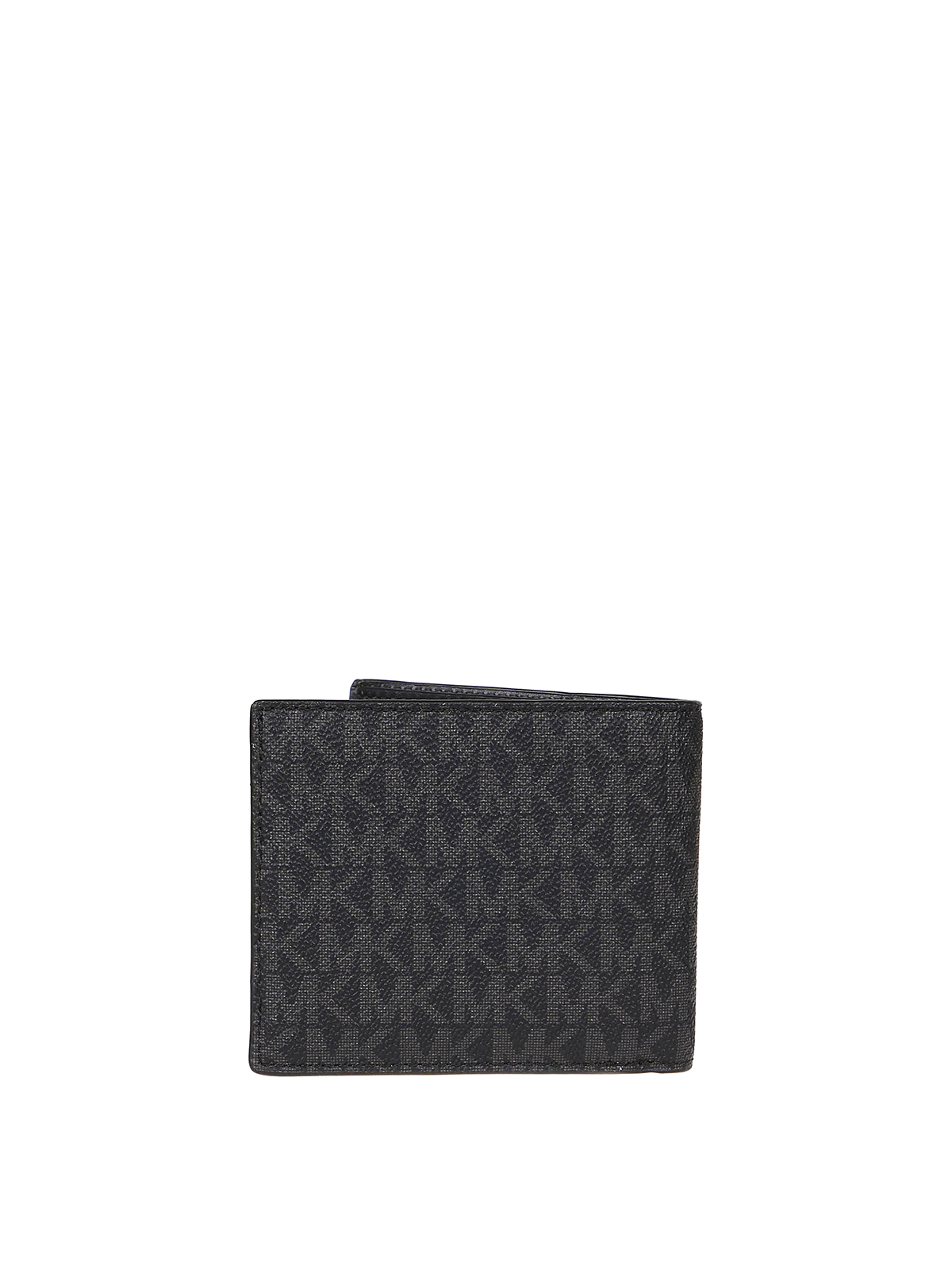 Shop Michael Kors Greyson Bifold Wallet In Black