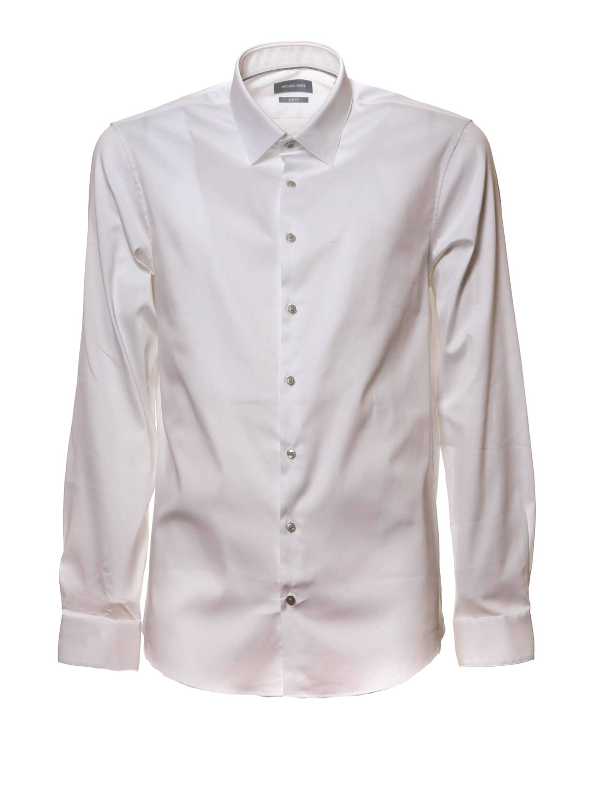 Michael Kors Slim-fit cotton blend shirt - Men|90076GGRALOOLO100 Michael Kors Slim-fit cotton blend shirt - Men|90076GGRALOOLO100
