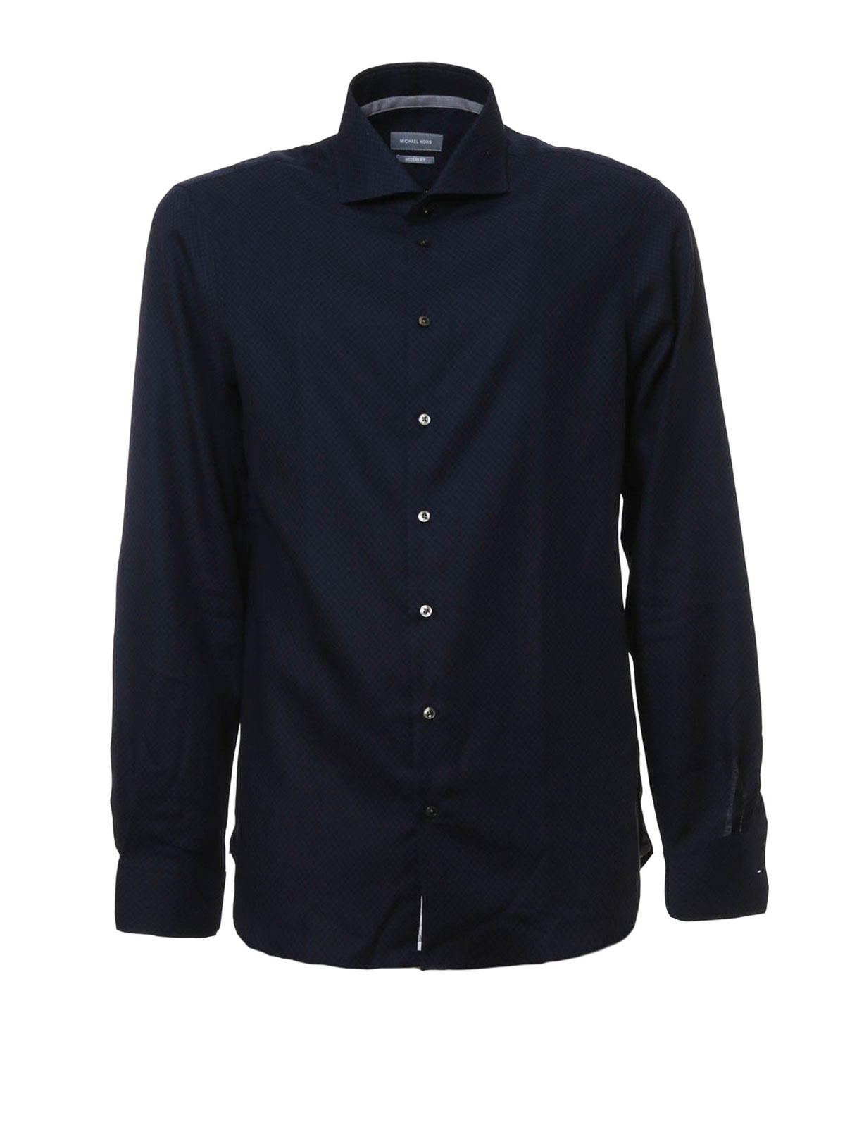 Michael Kors Slim-fit cotton shirt - Dark Blue|90129GMNANOMLO463