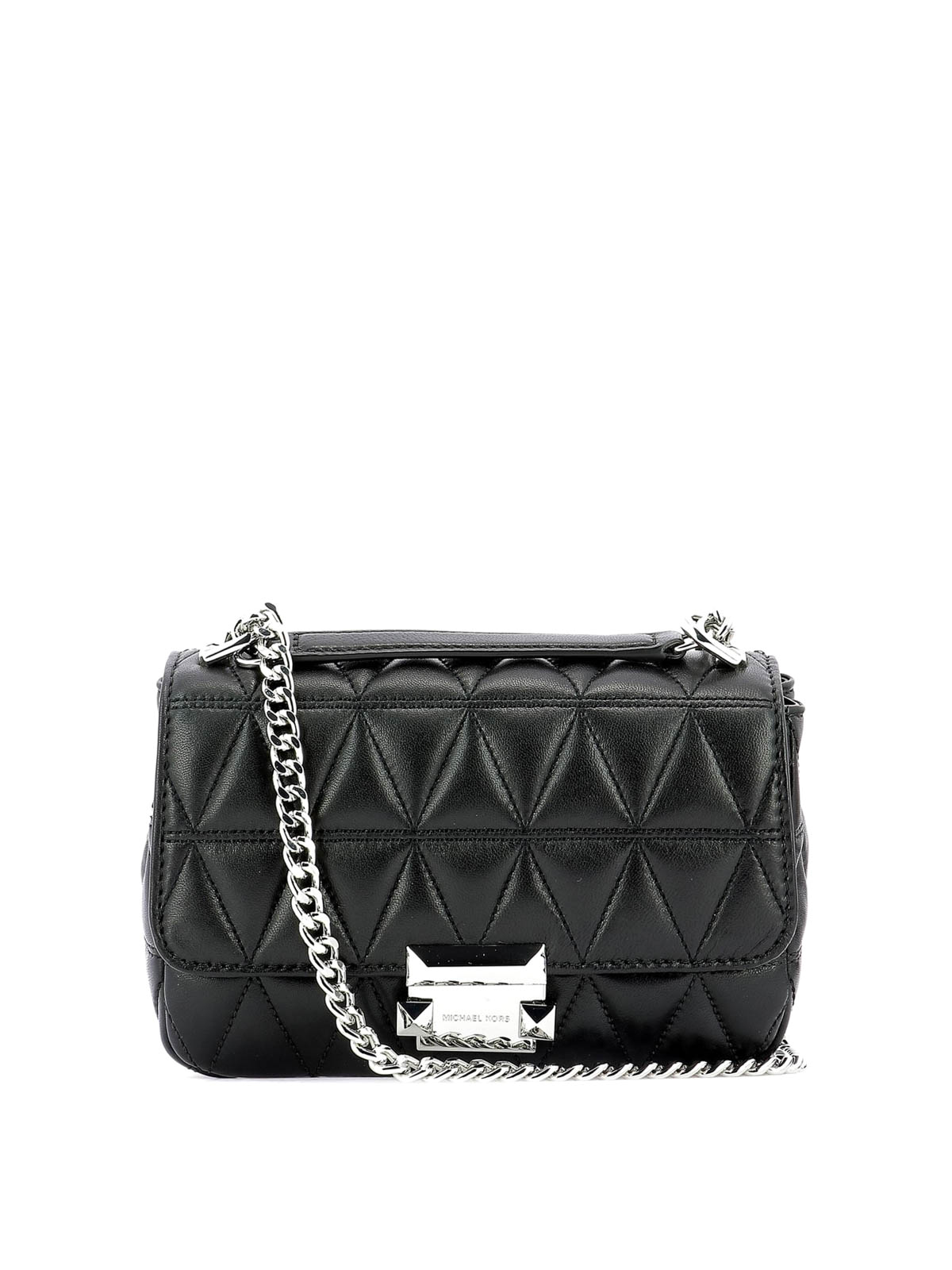 Michael Kors Soho Small Chain Shoulder Handbag Leather Black, Mini Bag