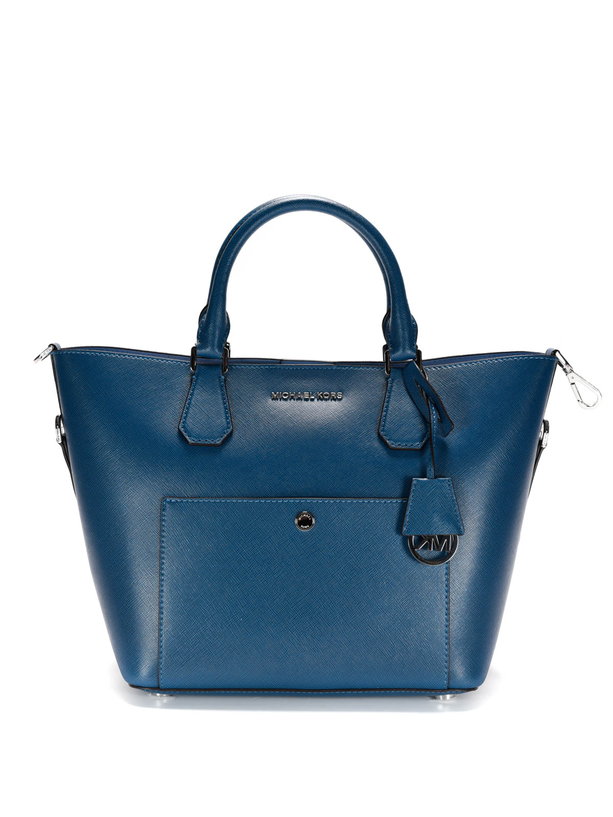 MICHAEL Michael Kors Greenwich Leather Shoulder Bag in Blue