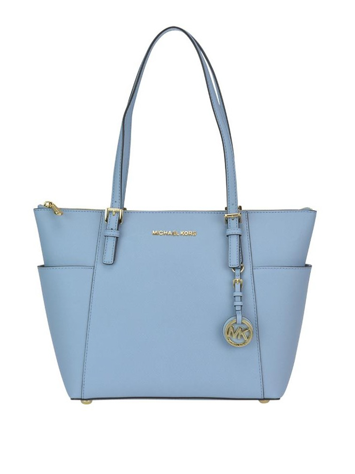 Michael Kors Pale Blue Saffiano Leather Multifunction Travel Tote