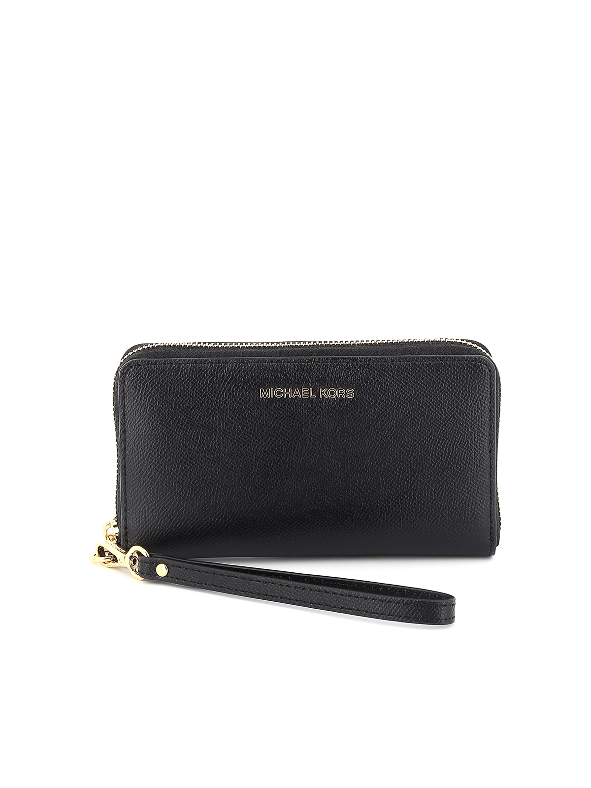 Michael Kors Jet Set Charm Black Leather Zip Wallet 34S1GT9Z1L-001 -  Women's accessories - Accessories