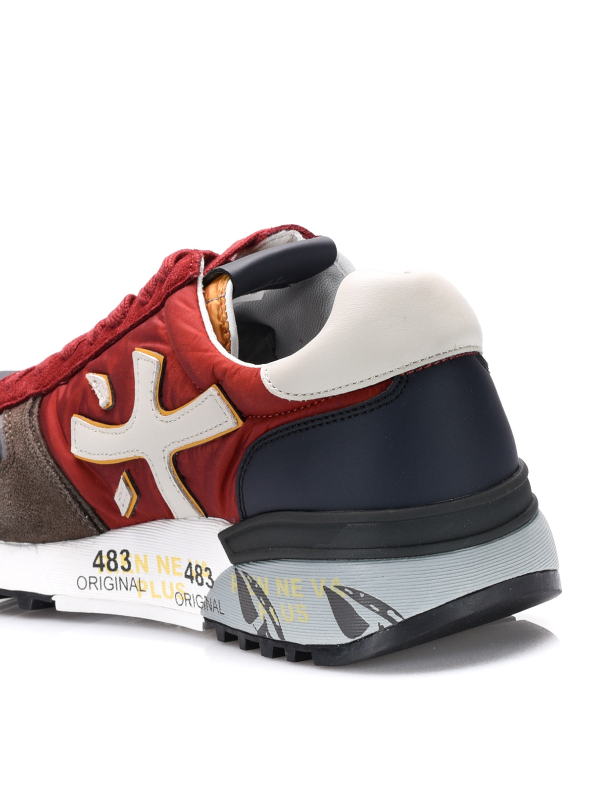 Premiata Mick multi fabric sneakers - Red - Men | MICK2339