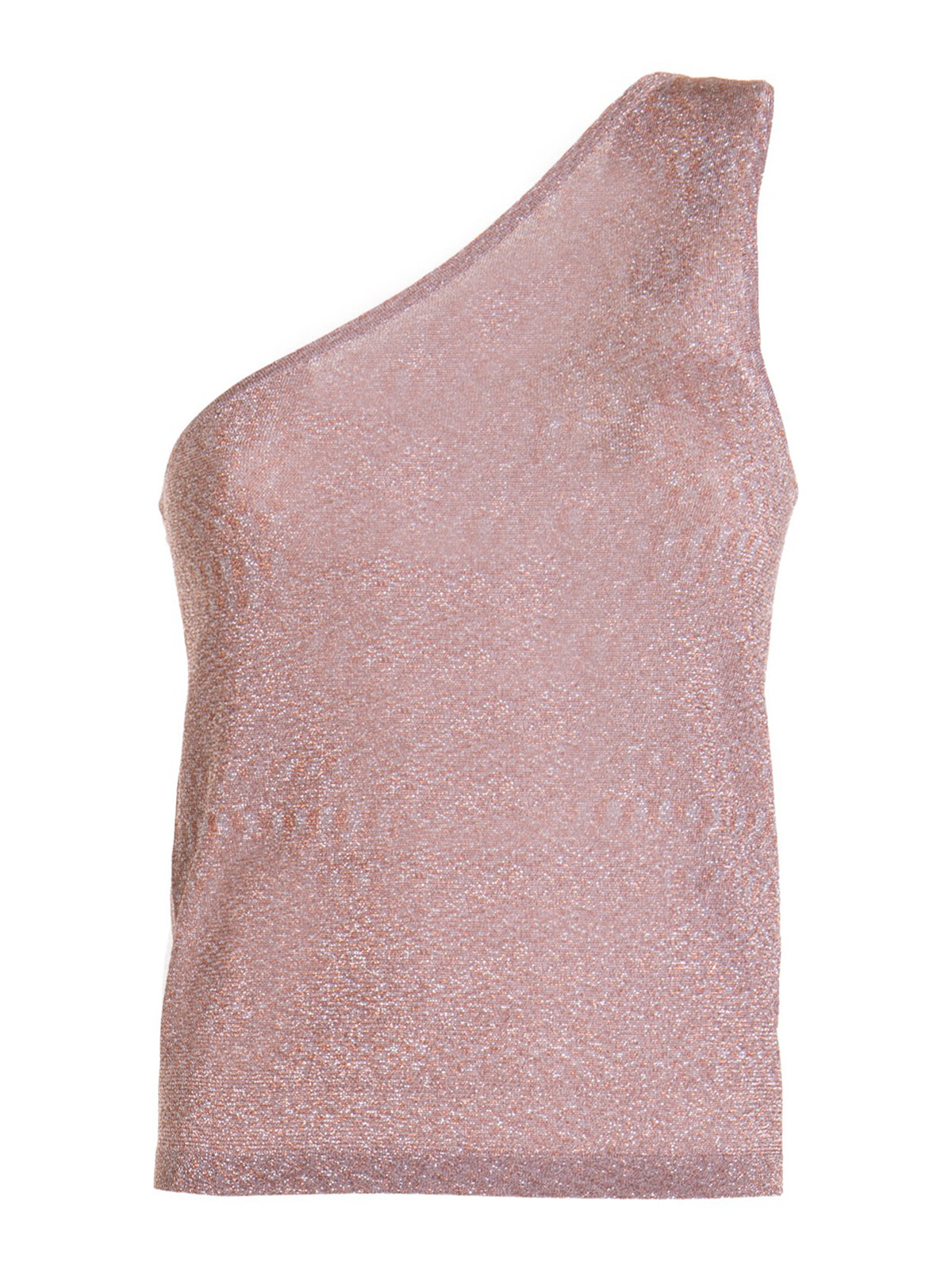 【be with M】MisayoストロゴロンT Missoni Lurex one-shoulder top - Pink - Women