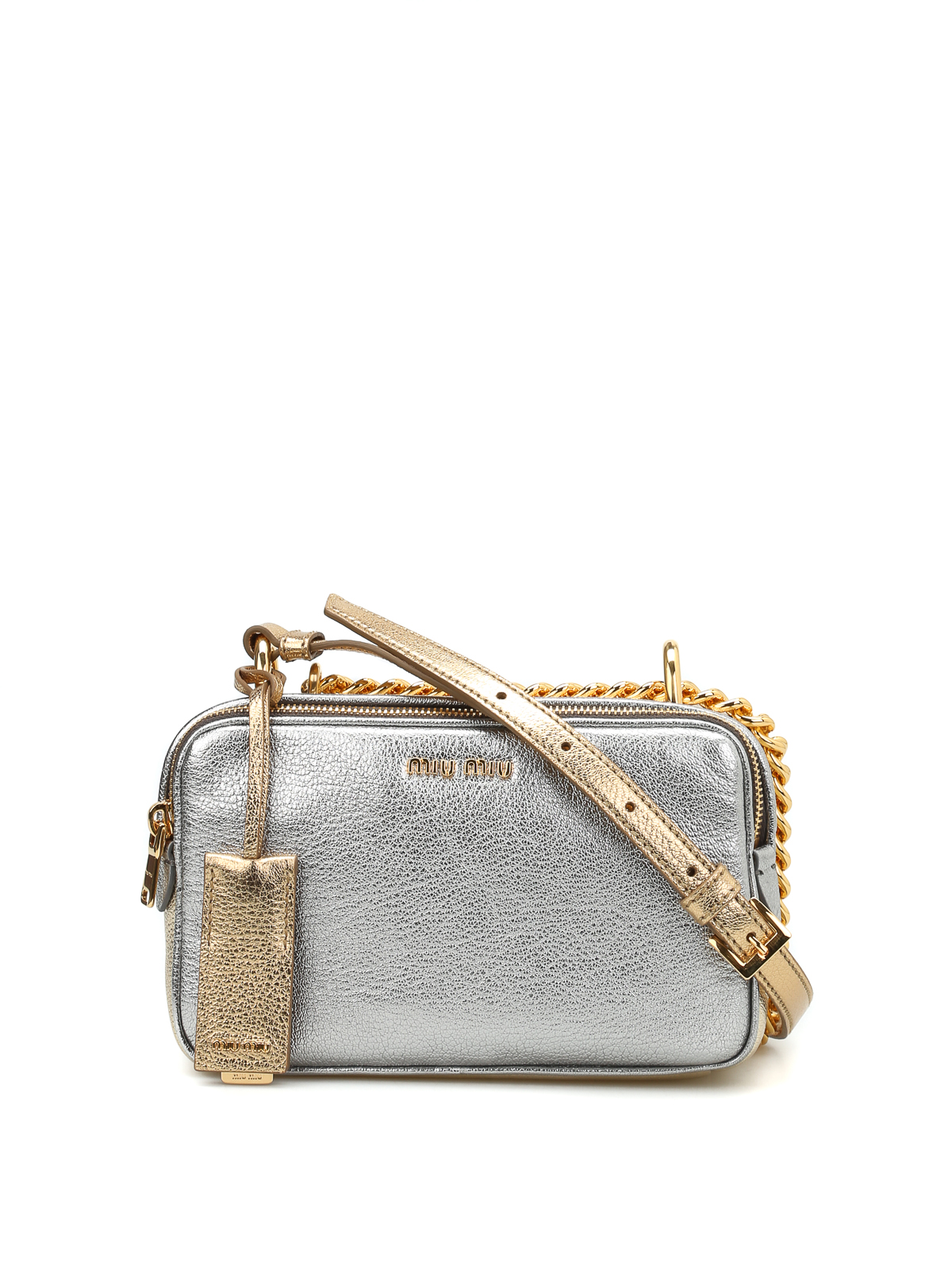 MIU MIU シルバー クロスボディバッグ Miu Miu シルバー クロスボディバッグ