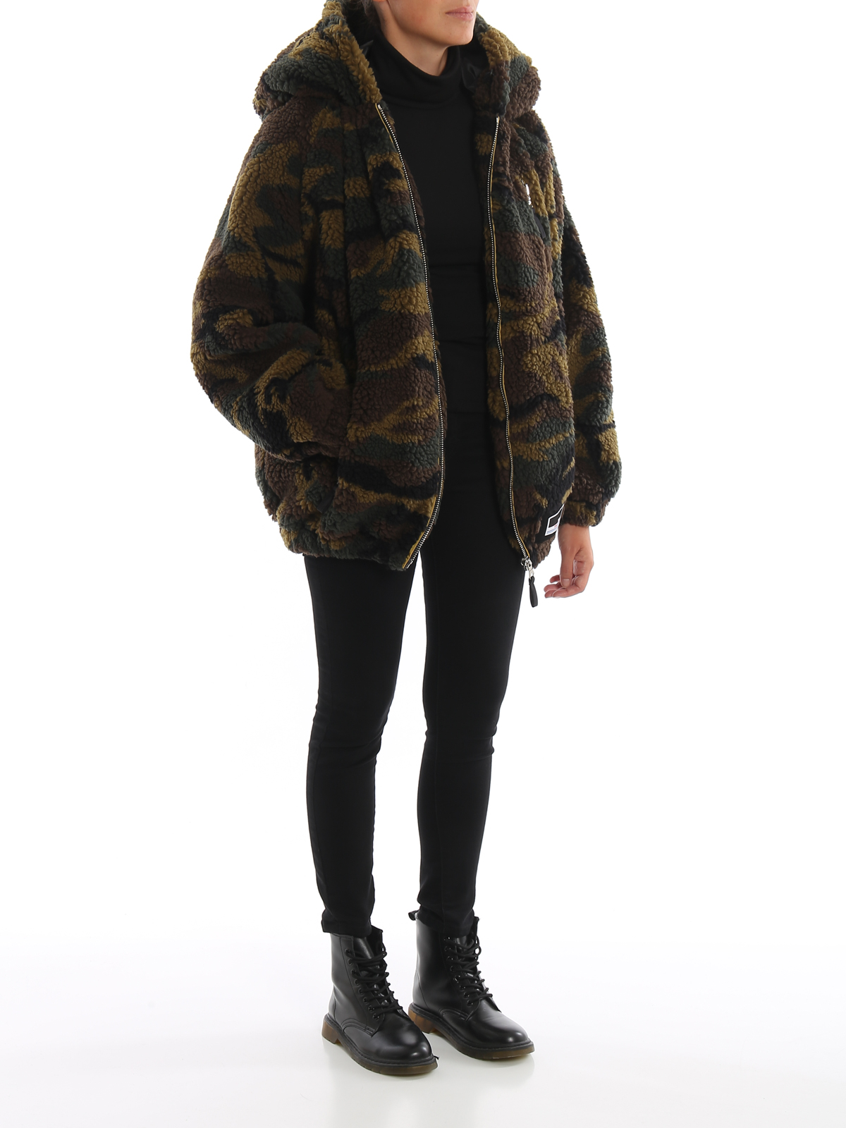 Faux shearling camo jacket hotsell