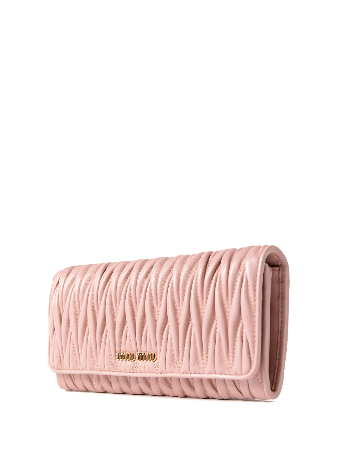 Wallets & purses Miu Miu - Matelassé nappa leather candy pink 
