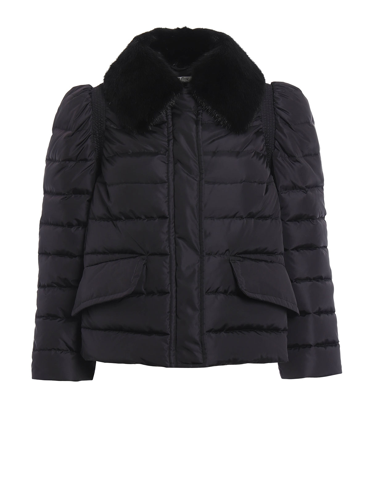 Padded jackets Miu Miu - Mink fur detailed crop jacket - ML3911L8PF0002