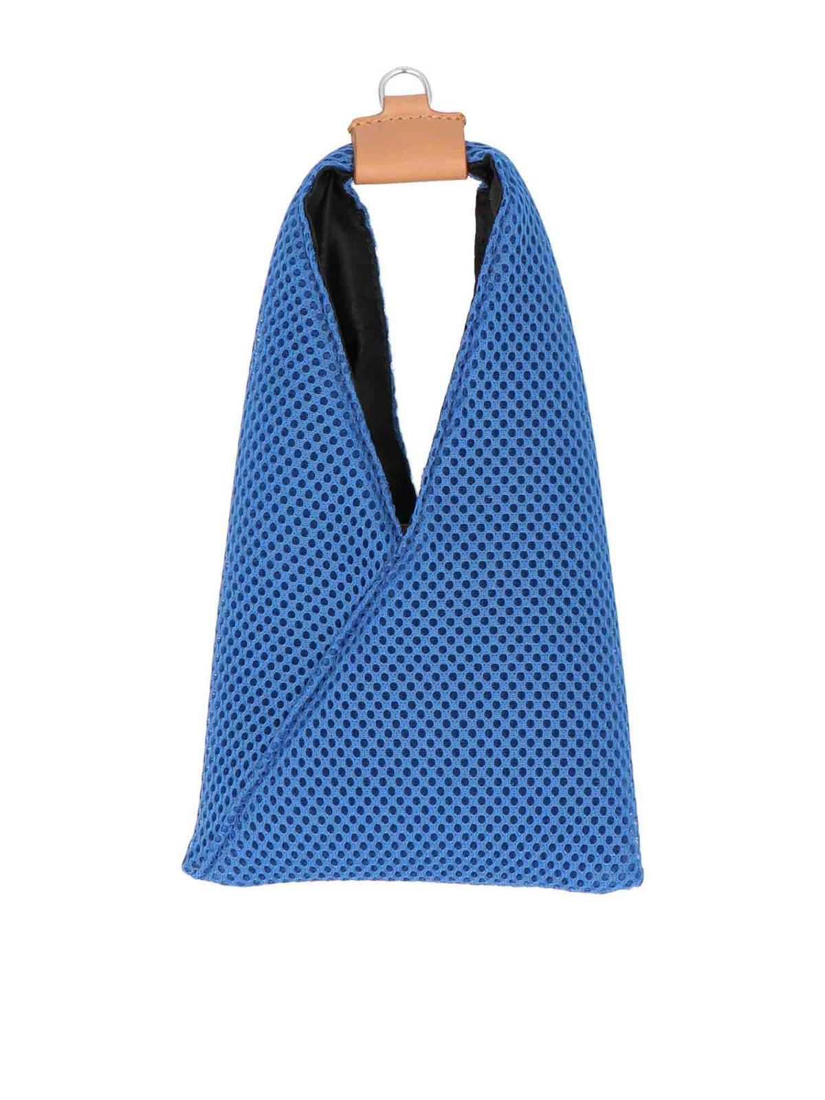 MM6 Maison Margiela Japanese Bag keychain in avio blue color