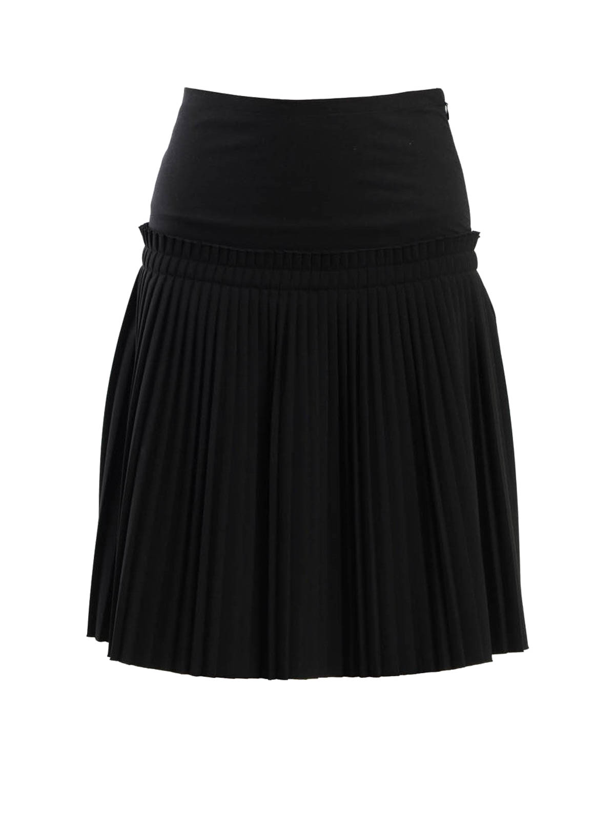 High waist pleated outlet knee length skirt