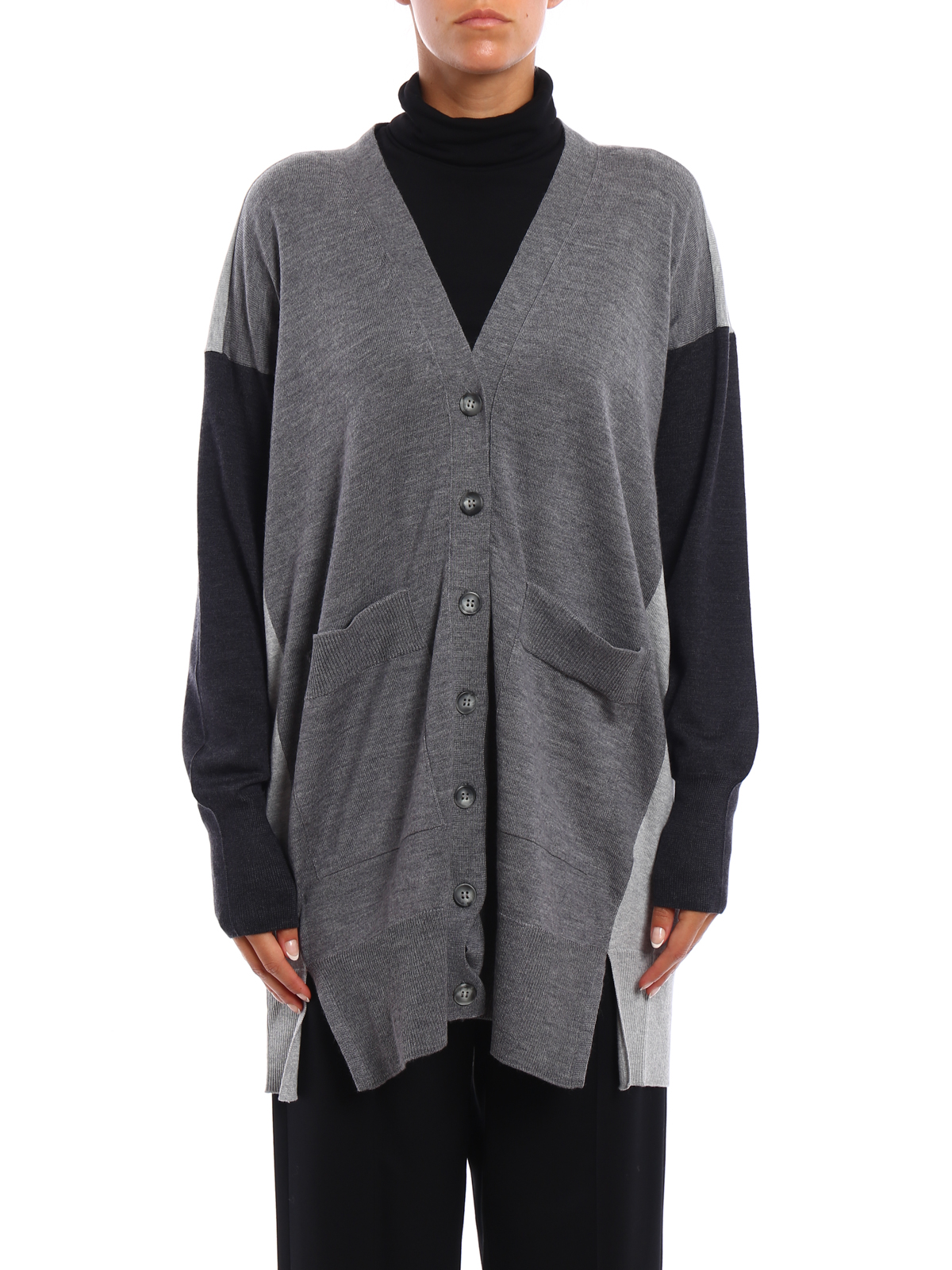 Cardigans MM6 Maison Margiela - Colour block wool cotton cardigan -  S52HA0084S16061004F