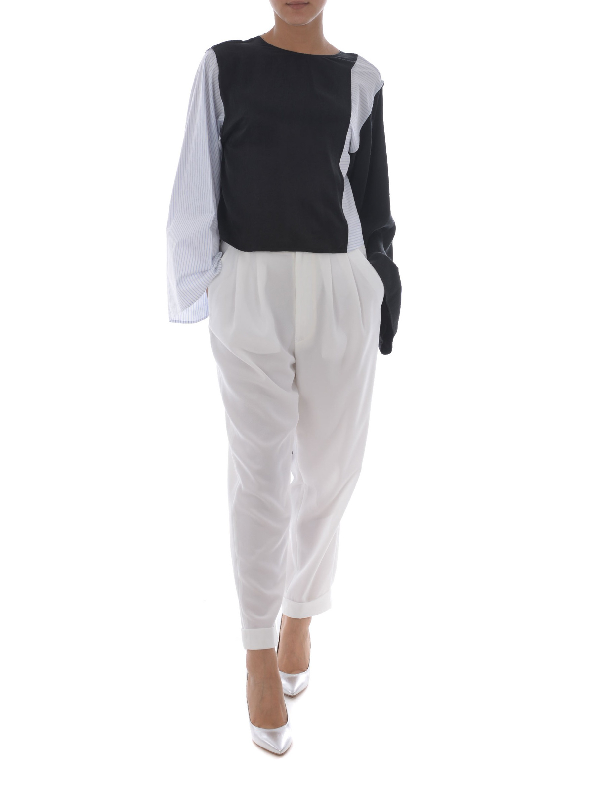 MM6 Maison Margiela ホワイトカジュアルパンツ MM6 MAISON MARGIELA マルタンマルジェラ カジュアルパンツ