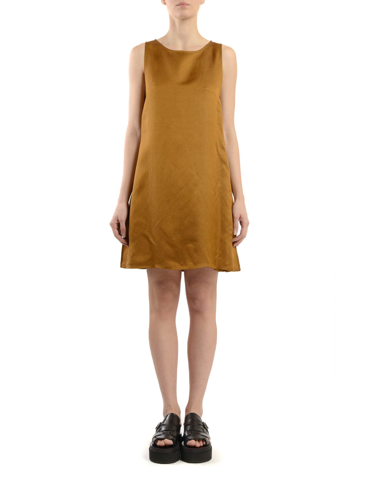 MM6 Maison Margiela A-line linen blend dress