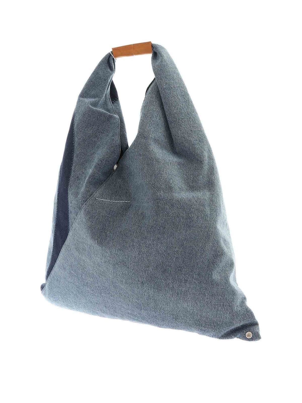 MM6 Maison Margiela Japanese denim bag in light blue 