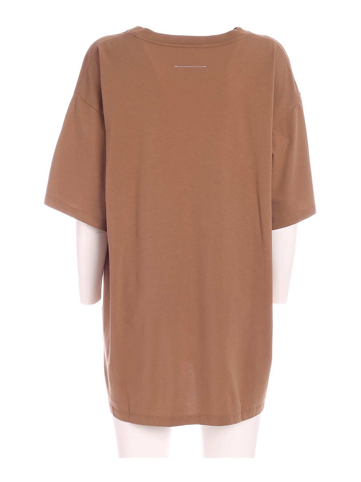 MM6 Maison Margiela Tシャツ - ブラウン|S32GC0580S23588132