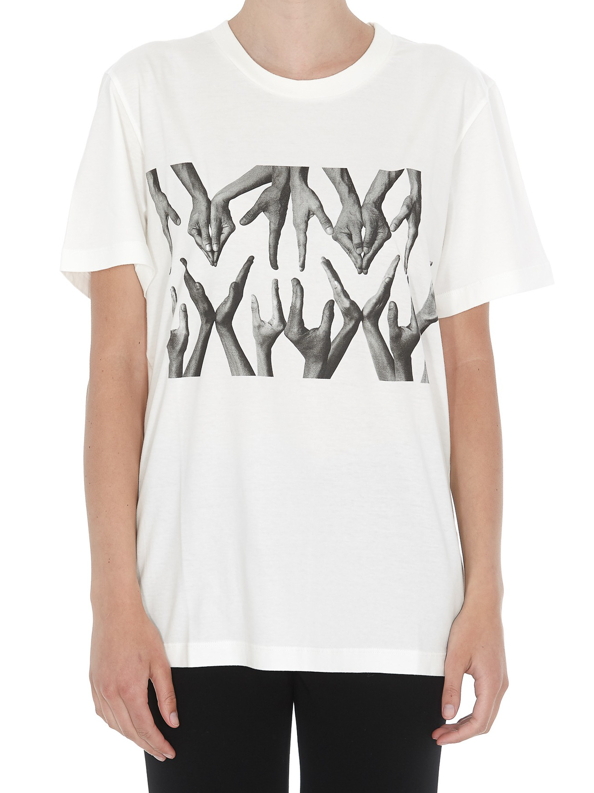 MM6 Maison Margiela White hand print T-shirt