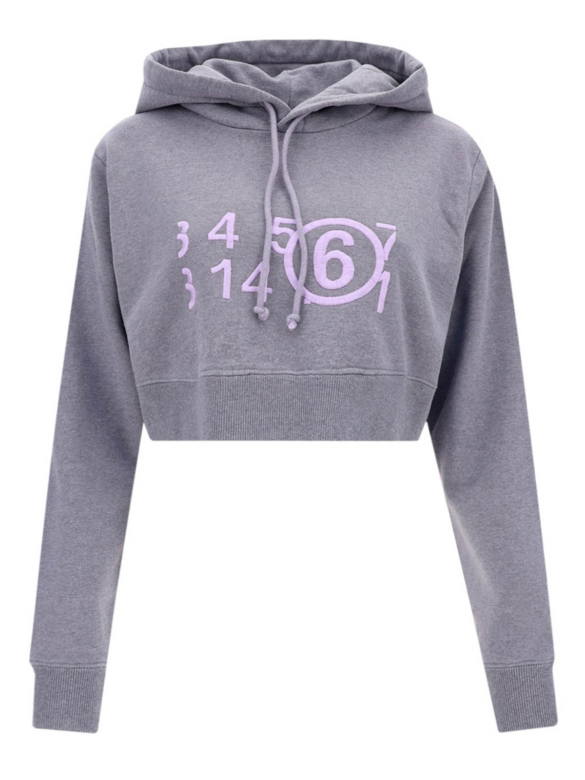 MM6 Maison Margiela Cropped hoodie - Grey|S32GU0144S25337376