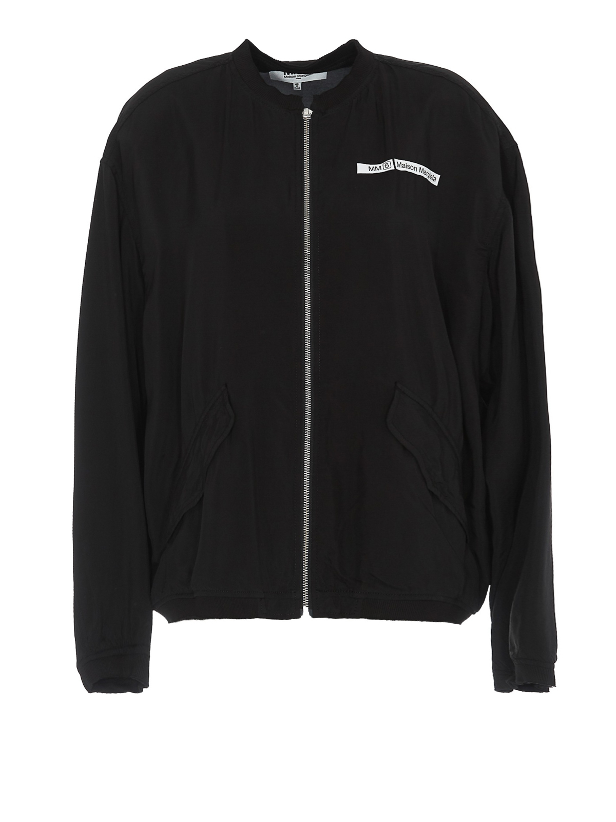 MM6 Maison Margiela Zip-up black viscose sweat jacket 