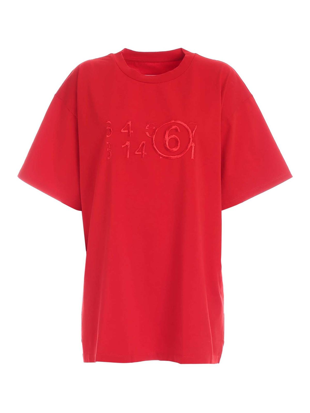 Tシャツ MM6 Maison Margiela - Tシャツ - 赤 - S32GC0580S23082312