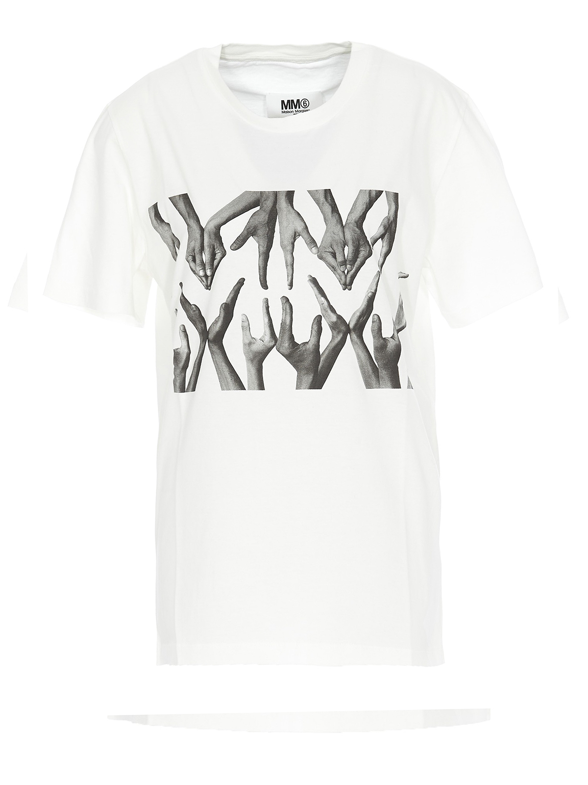 MM6 Maison Margiela White hand print T-shirt MM6 Maison Margiela White hand print T-shirt