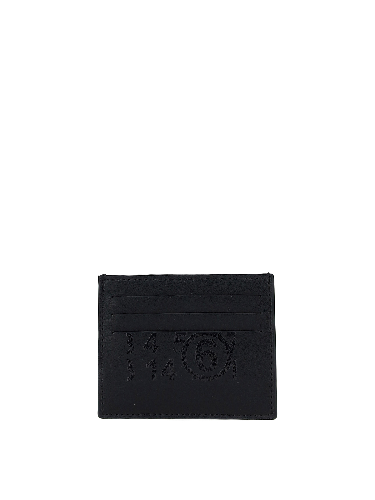 [MM6] Logo Card Holder - Black / ☆送料込☆ MM6 Maison Margiela Logo Card Holder Wallets, Card Holders